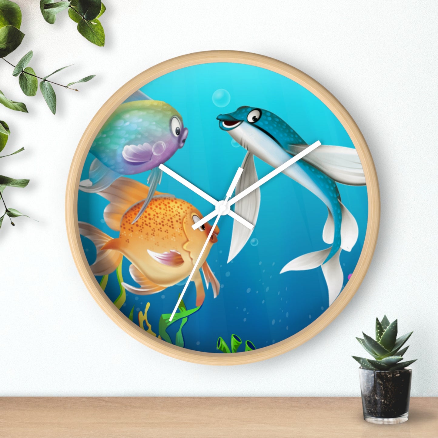 Finley The Flying Fish Wall Clock