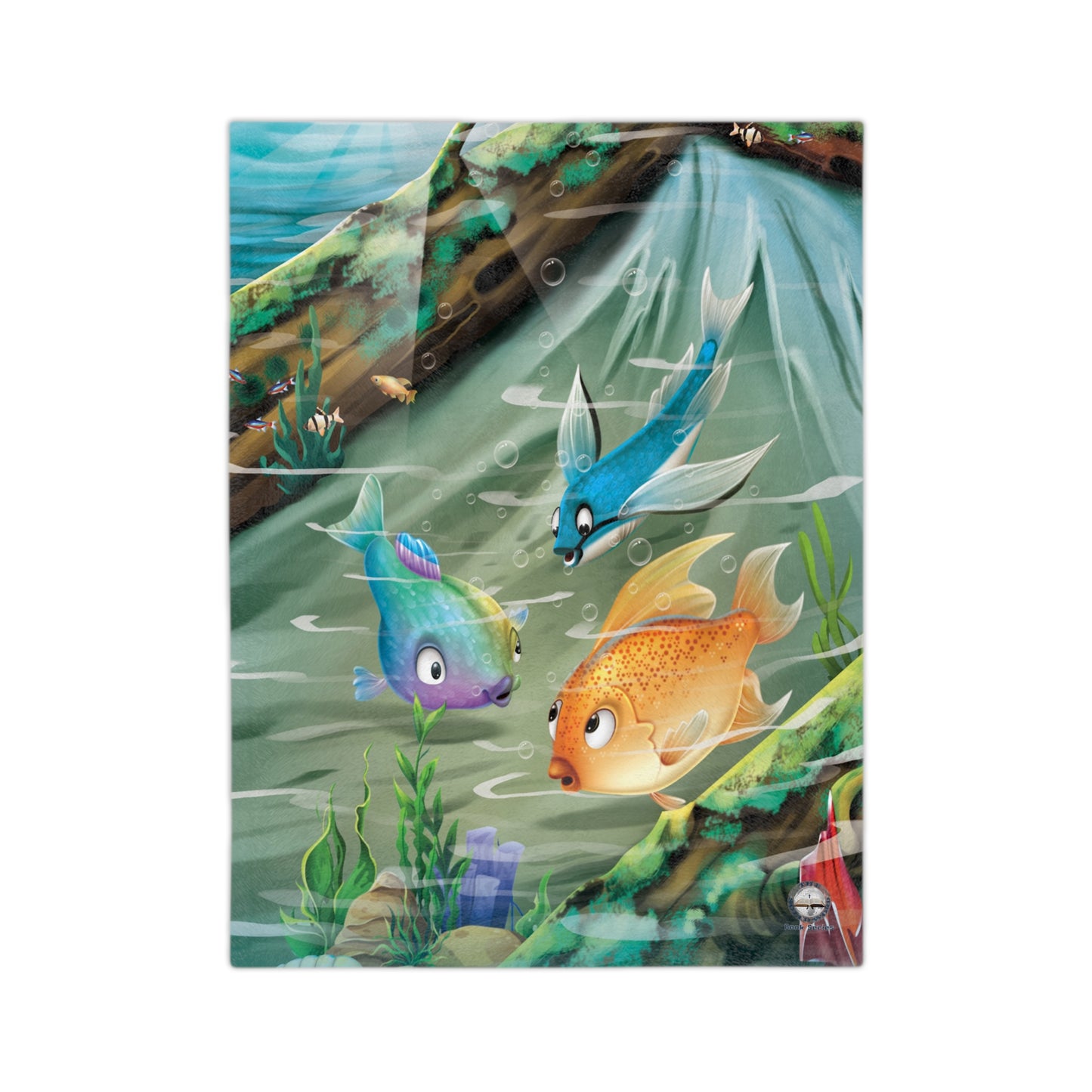 Finley The Flying Fish Velveteen Minky Blanket