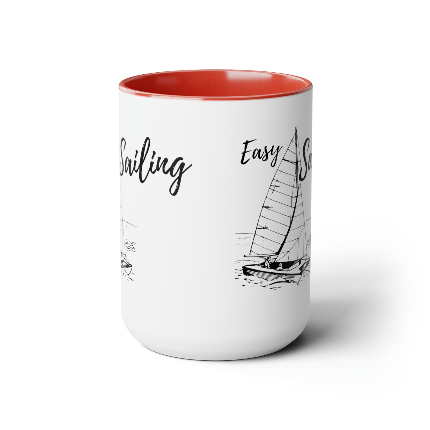 Sailing Two-Tone Coffee Mugs, 15oz