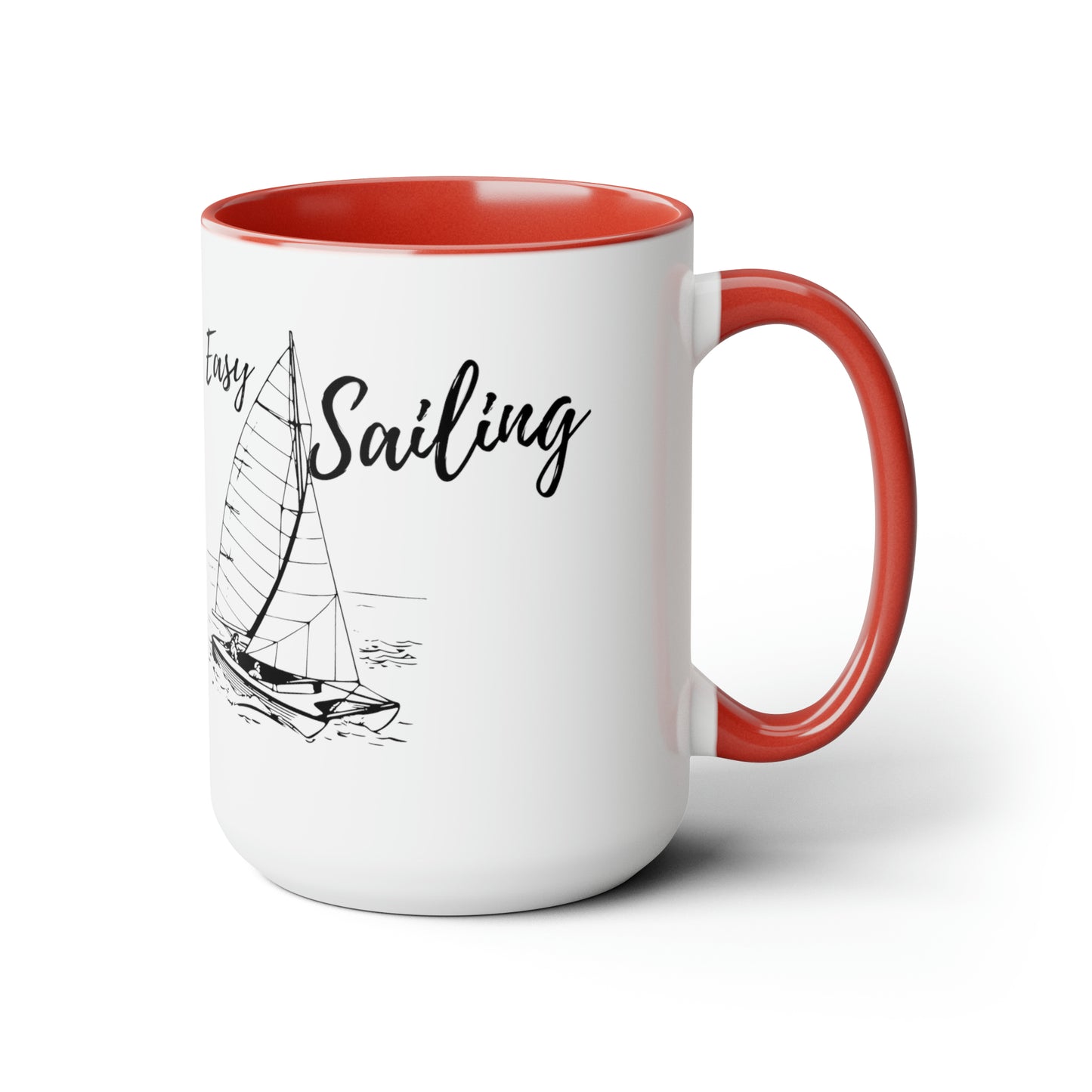 Sailing Two-Tone Coffee Mugs, 15oz