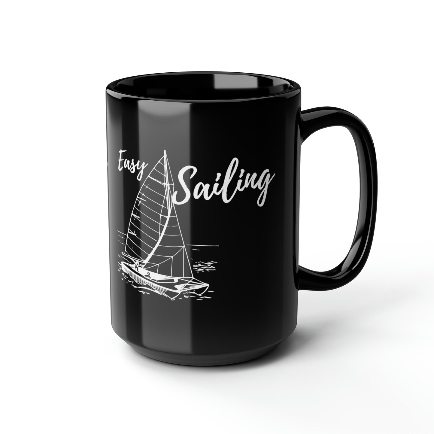 Sailing Black Mug, 15oz