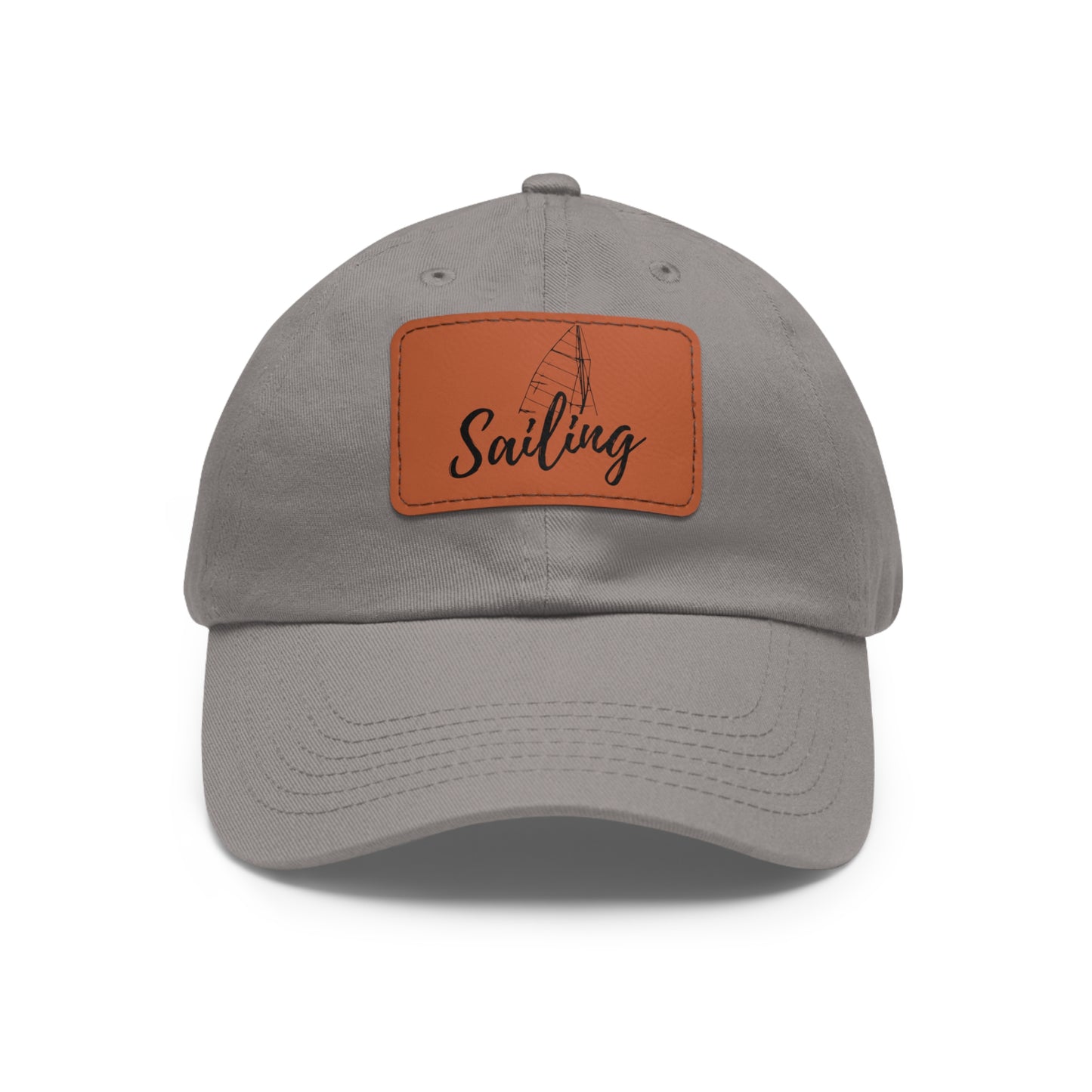 Sailing Dad Hat with Leather Patch (Rectangle)