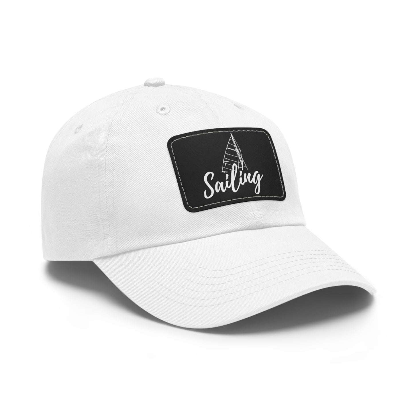 Sailing Dad Hat with Leather Patch (Rectangle)