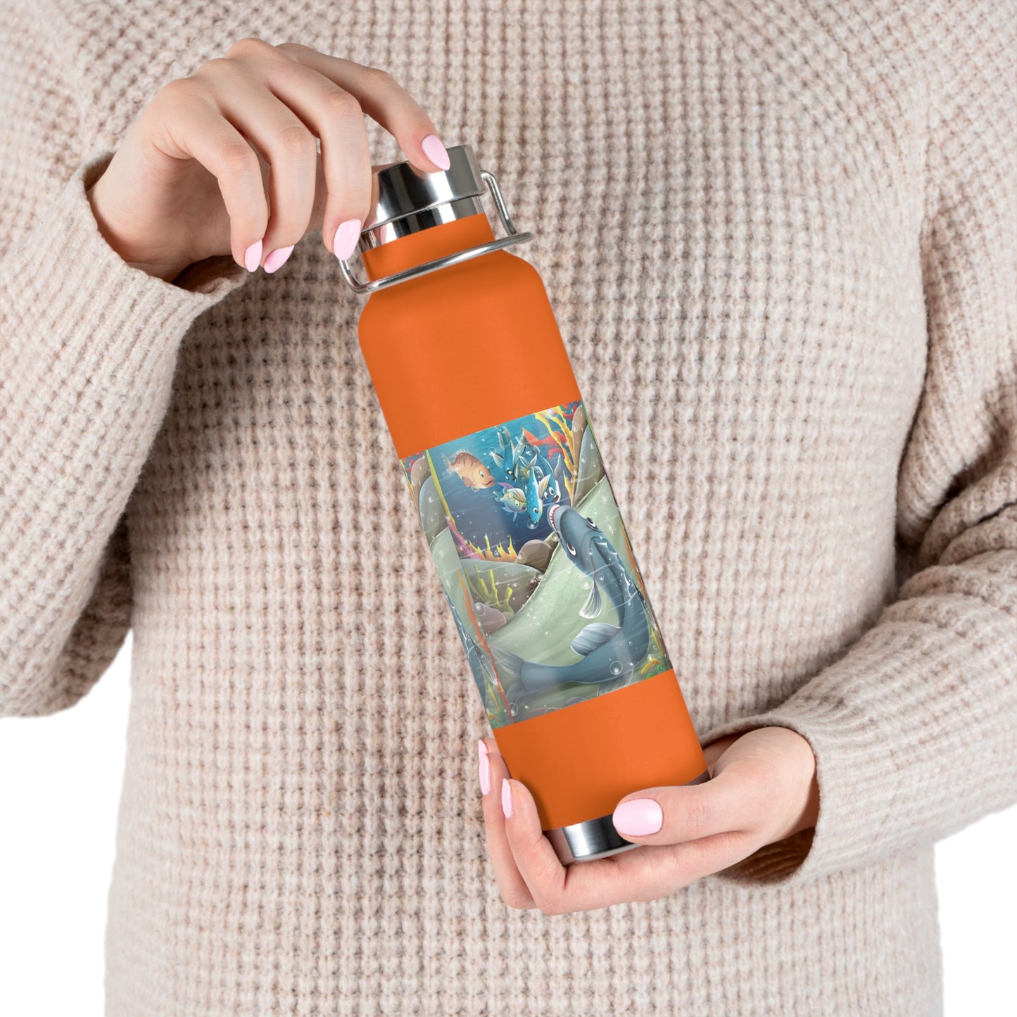 Finley the Flying Fish Copper Vacuum Insulated Bottle, 22oz