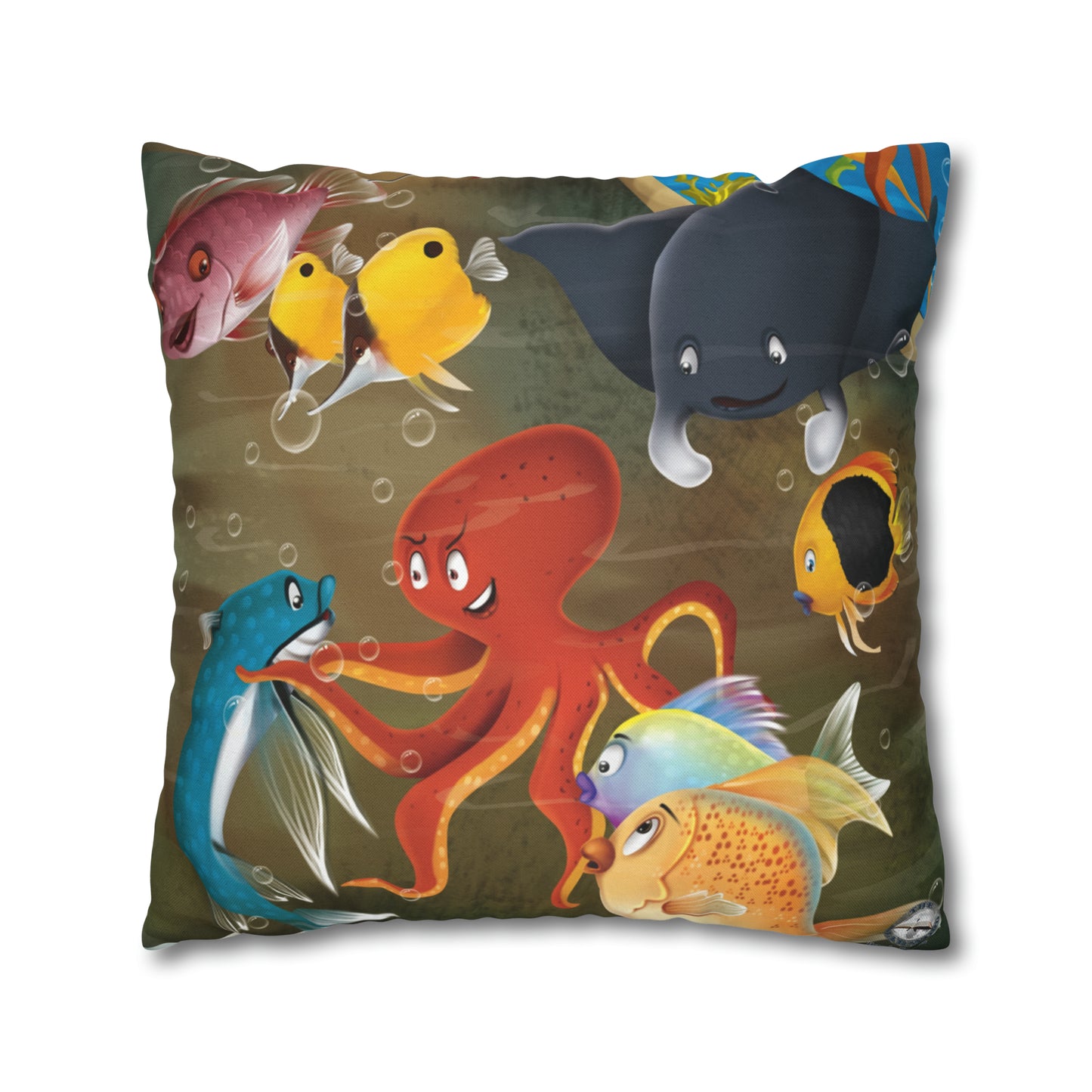 Finley The Flying Fish Spun Polyester Square Pillow Case