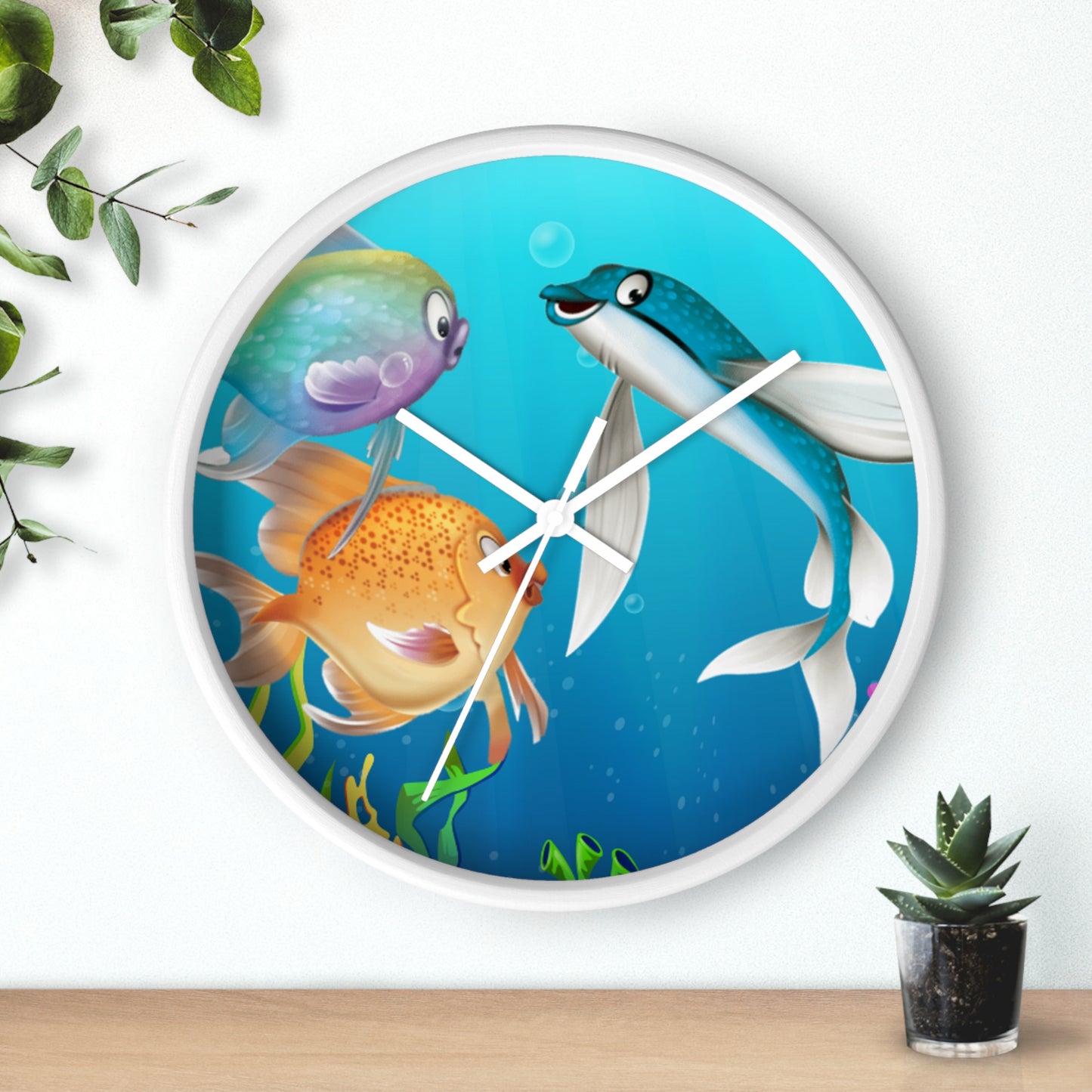 Finley The Flying Fish Wall Clock