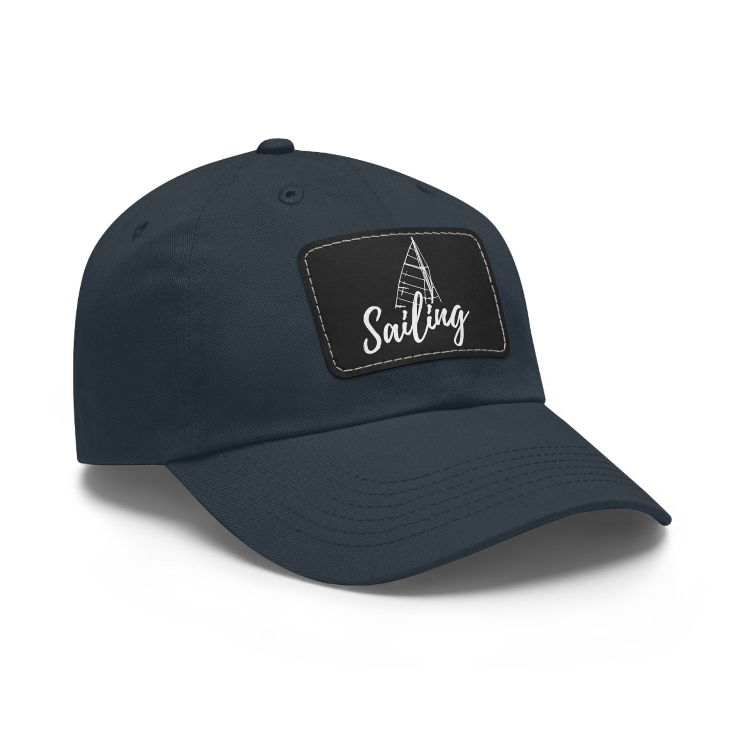 Sailing Dad Hat with Leather Patch (Rectangle)