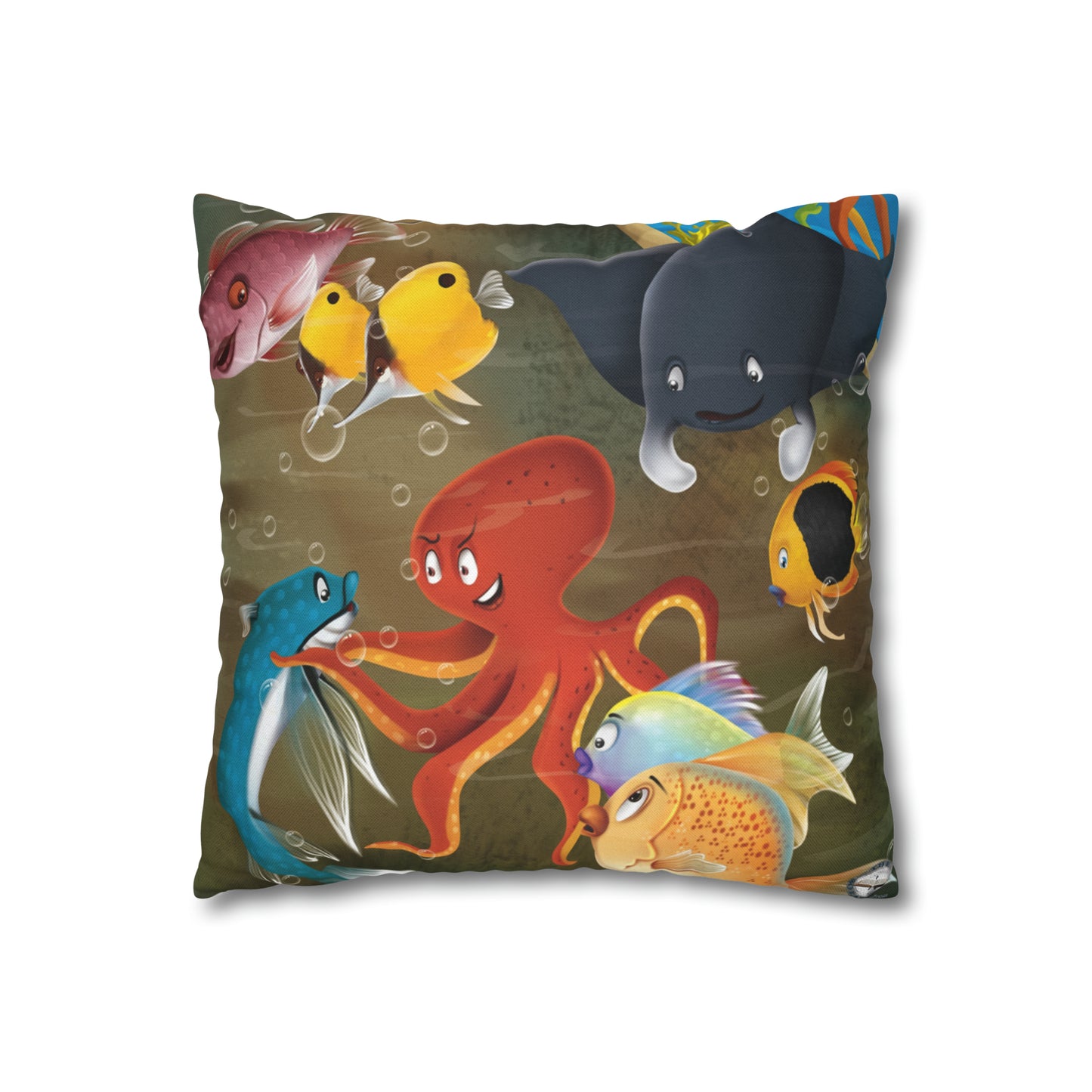 Finley The Flying Fish Spun Polyester Square Pillow Case