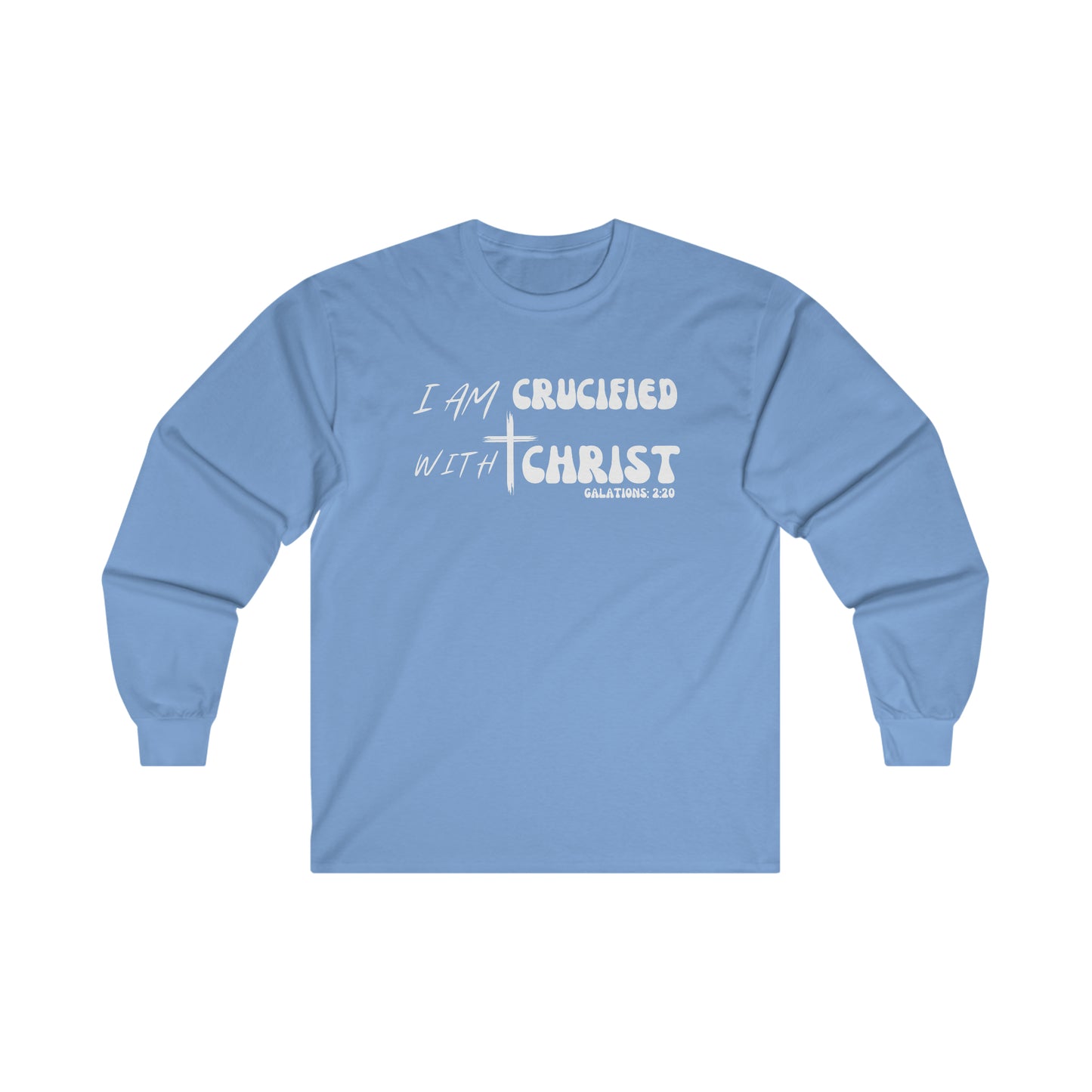 Christian Wear 'I Am Crucified with Christ' Ultra Cotton Long Sleeve Tee