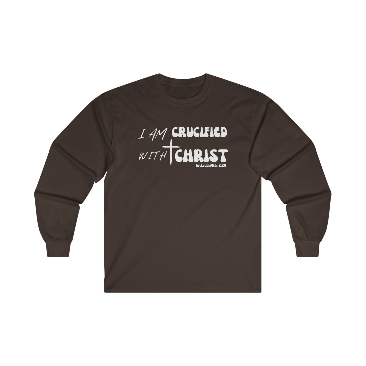 Christian Wear 'I Am Crucified with Christ' Ultra Cotton Long Sleeve Tee