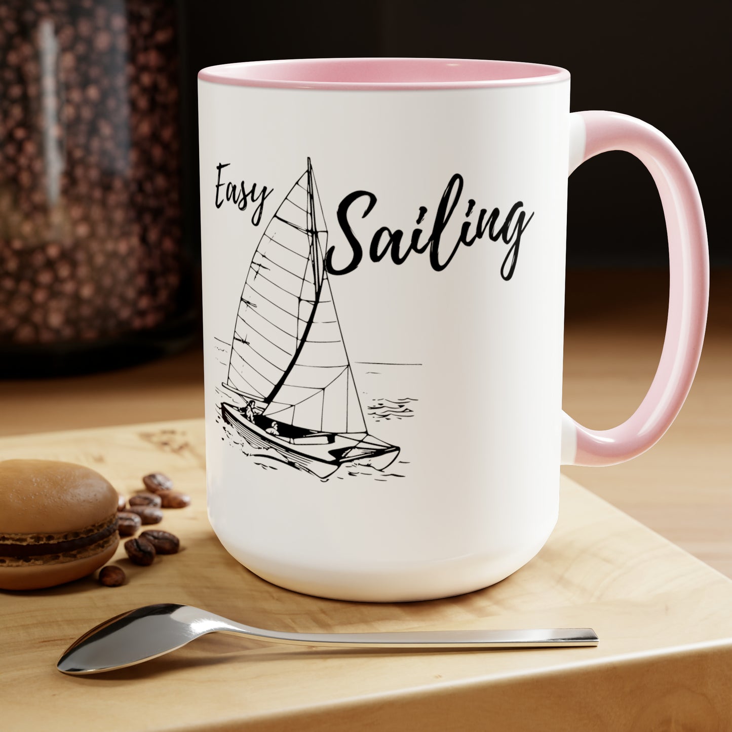 Sailing Two-Tone Coffee Mugs, 15oz