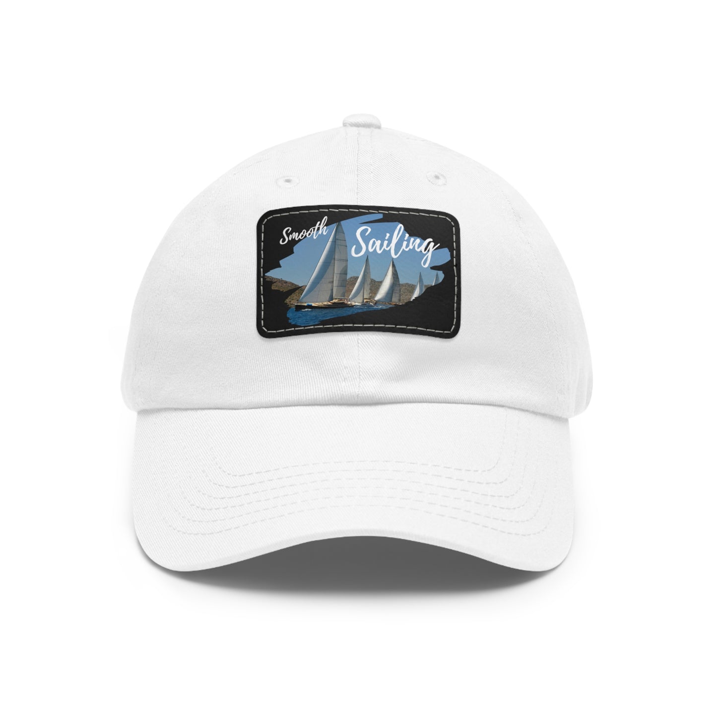 Sailing Dad Hat with Leather Patch (Rectangle)