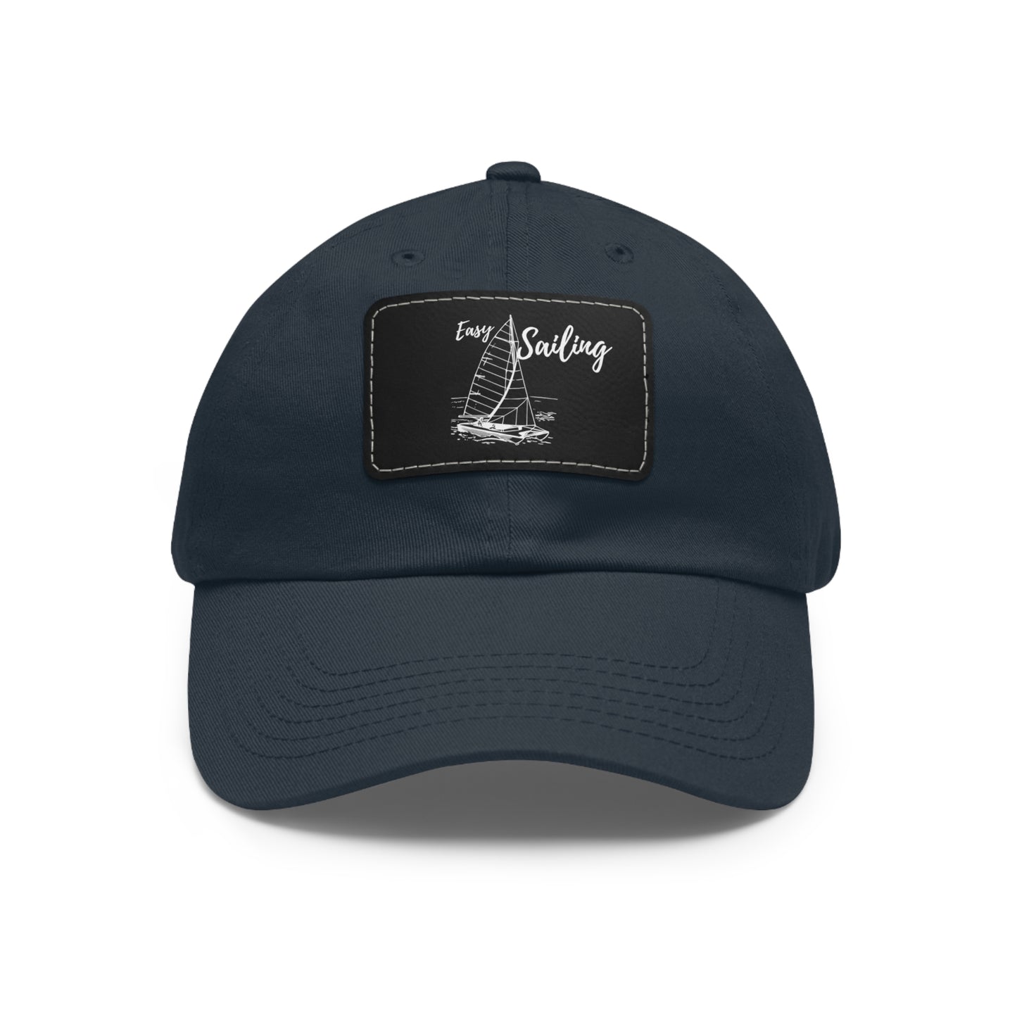 Sailing Dad Hat with Leather Patch (Rectangle)