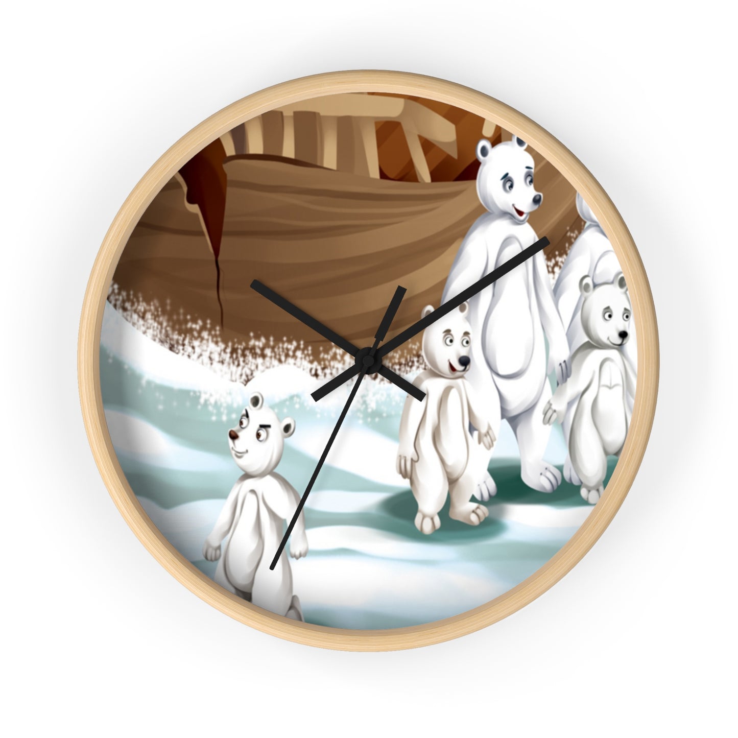 Poro The Polar Bear Wall Clock