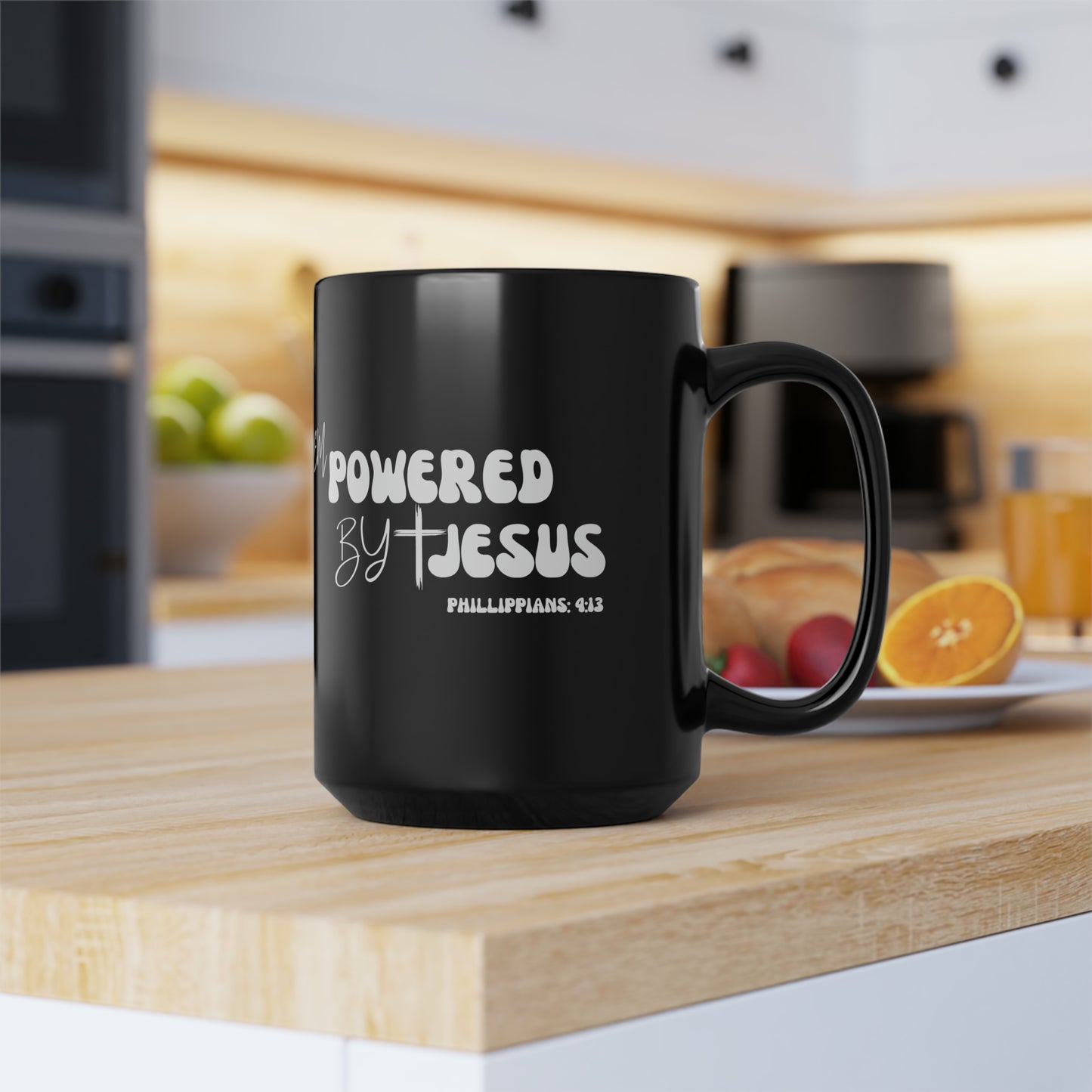 Christian Wear Black Mug, 15oz