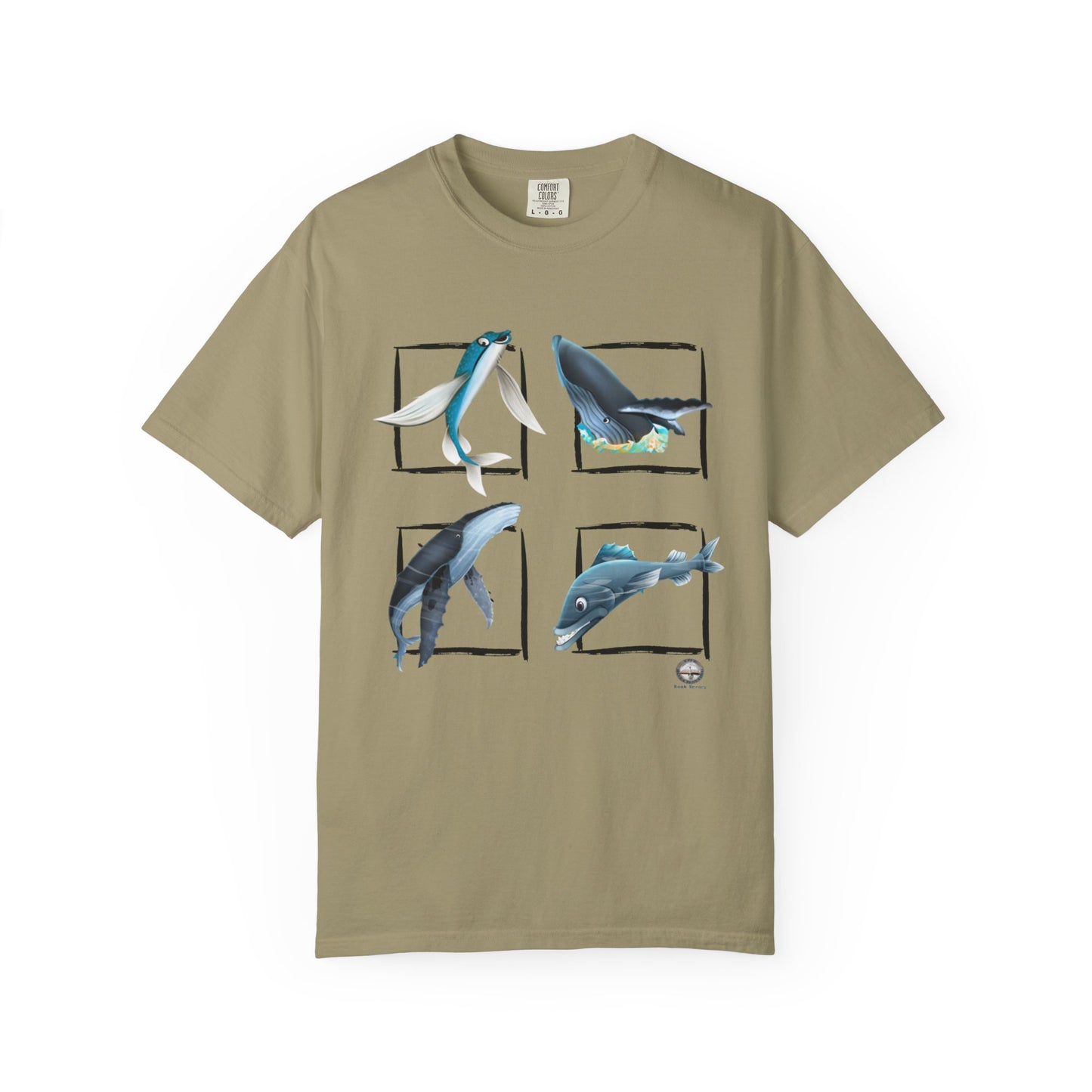Ocean-Inspired Unisex Garment-Dyed T-Shirt, Whale Art Tee, Beachwear, Summer Gift, Eco-Friendly Apparel, Sea Life T-Shirt