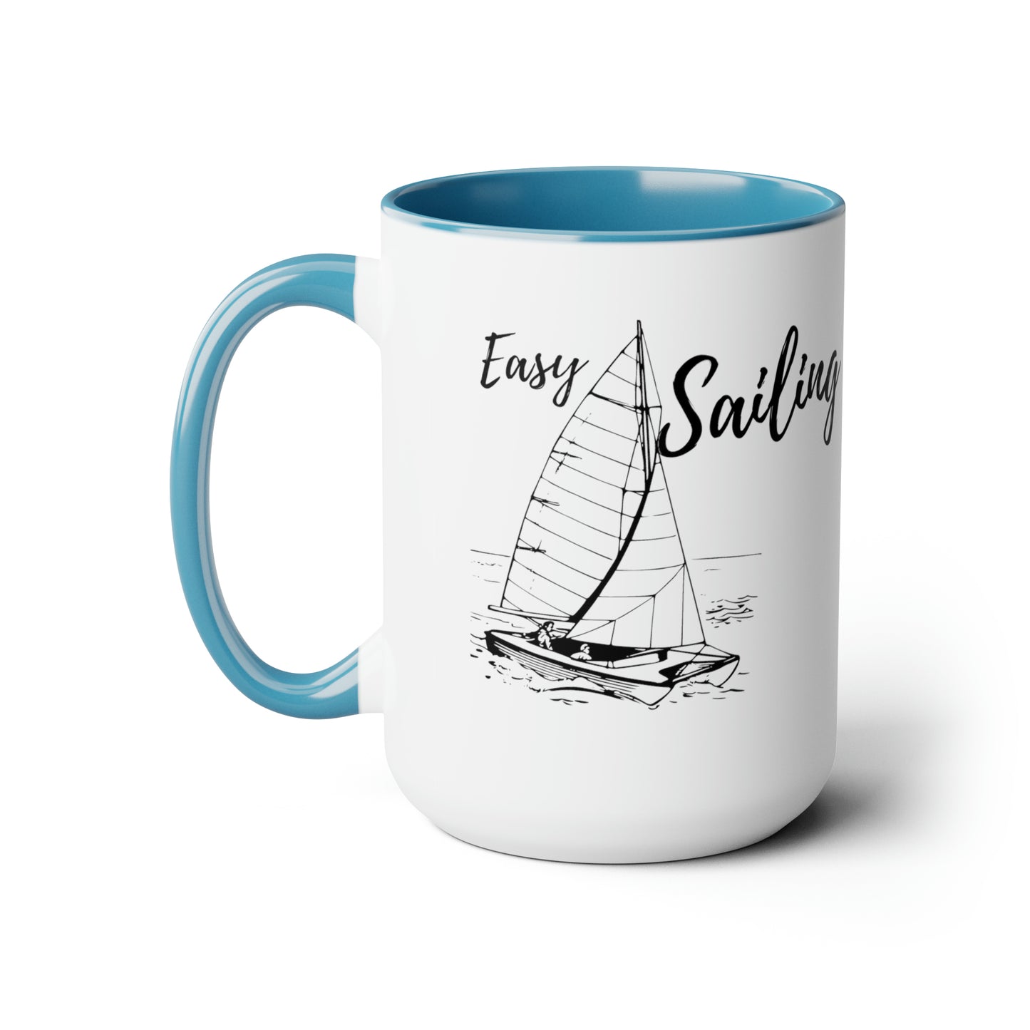 Sailing Two-Tone Coffee Mugs, 15oz