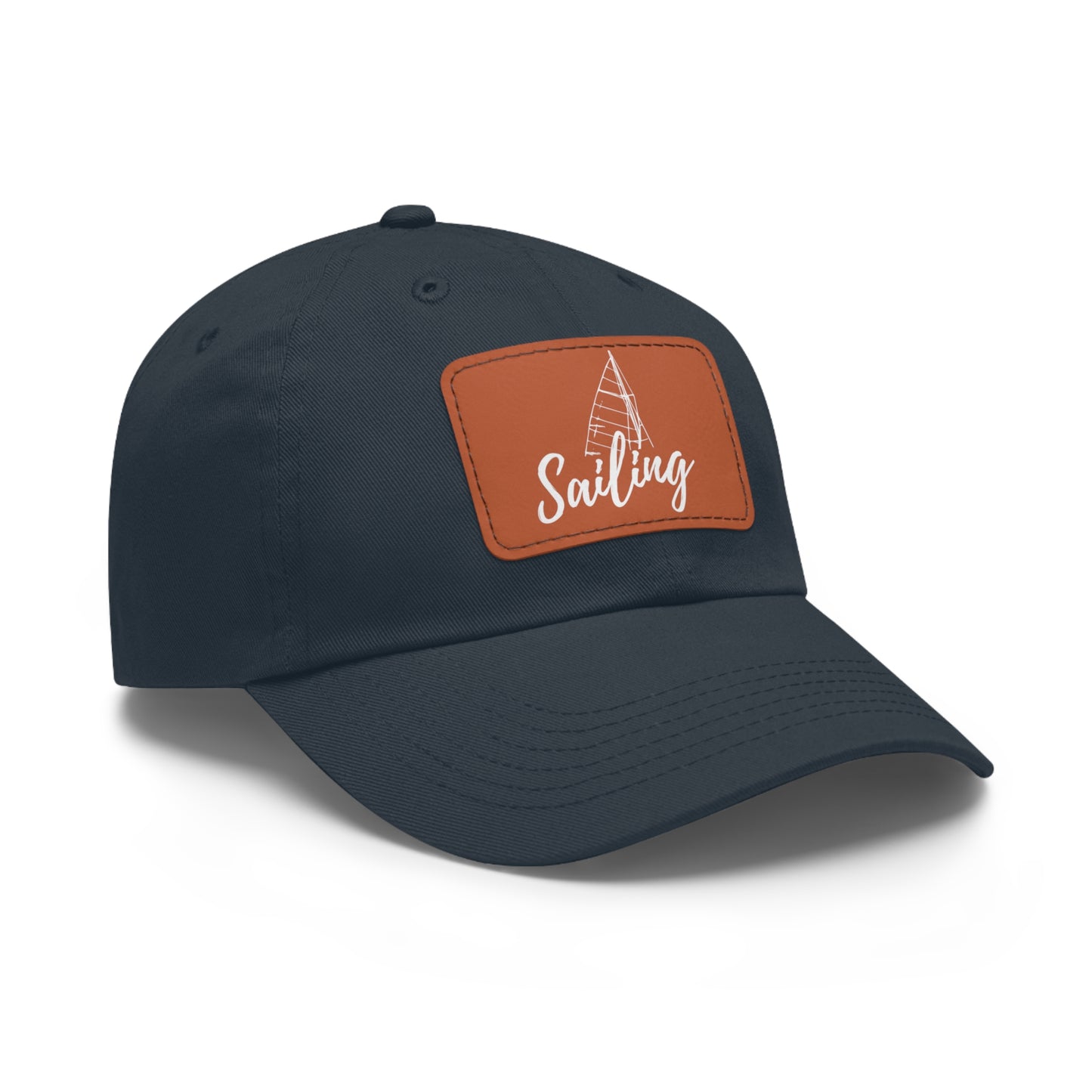 Sailing Dad Hat with Leather Patch (Rectangle)