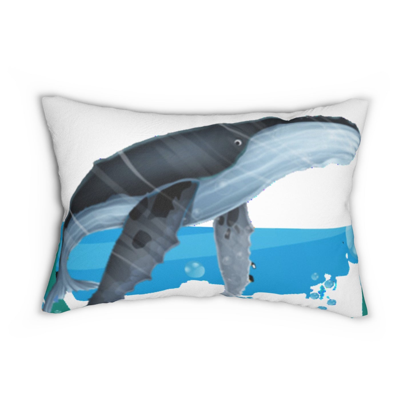 Finley the Flying Fish Spun Polyester Lumbar Pillow