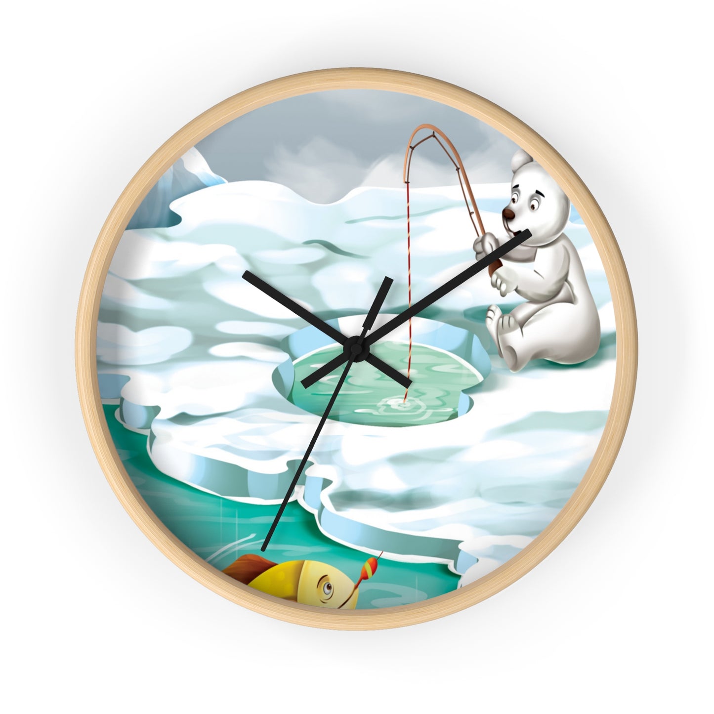 Poro The Polar Bear Wall Clock