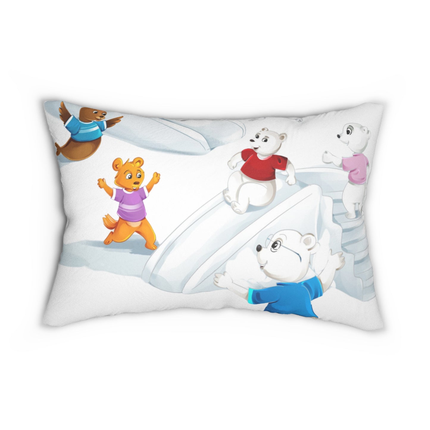 Poro the Polar Bear Spun Polyester Lumbar Pillow