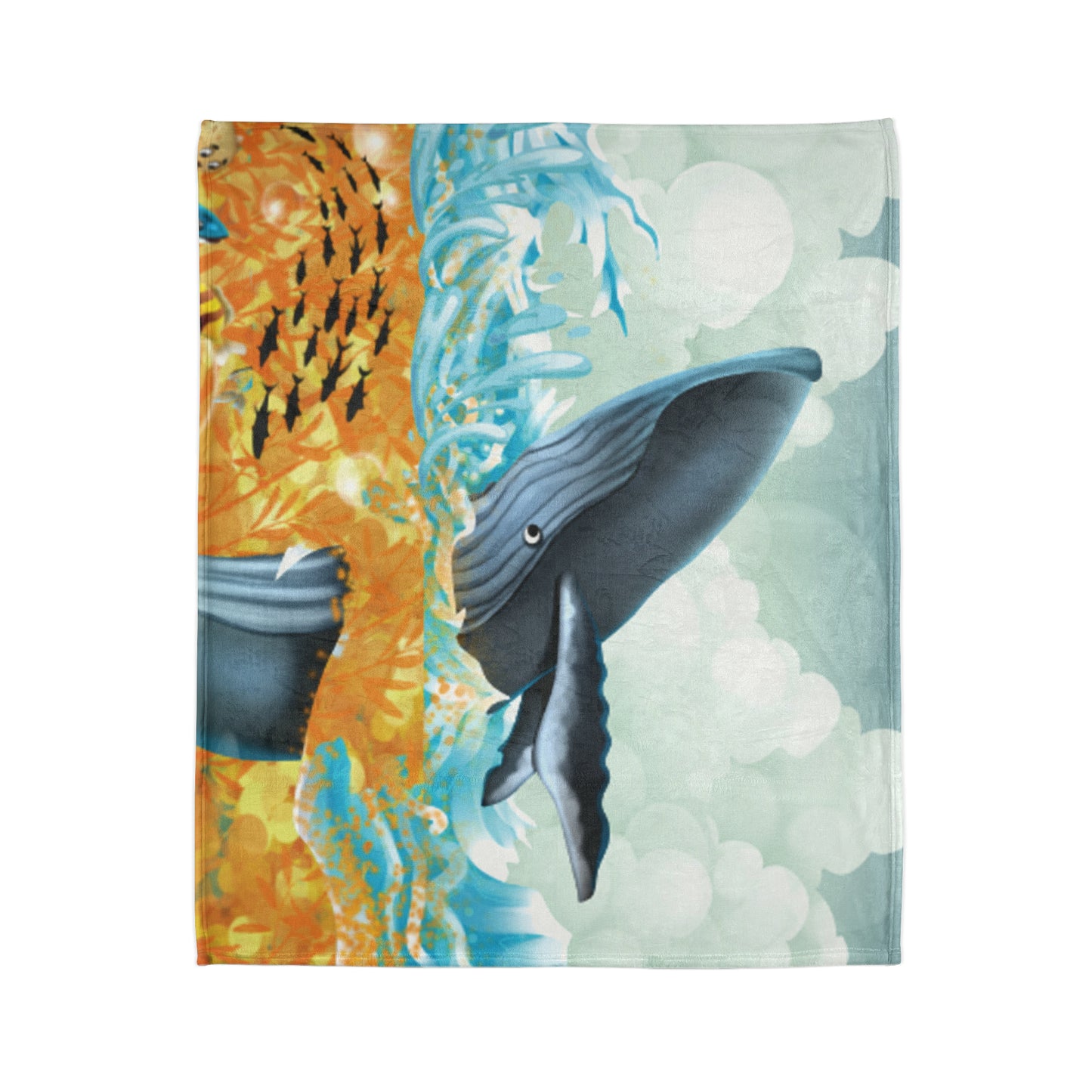 Finley the Flying Fish Soft Polyester Blanket