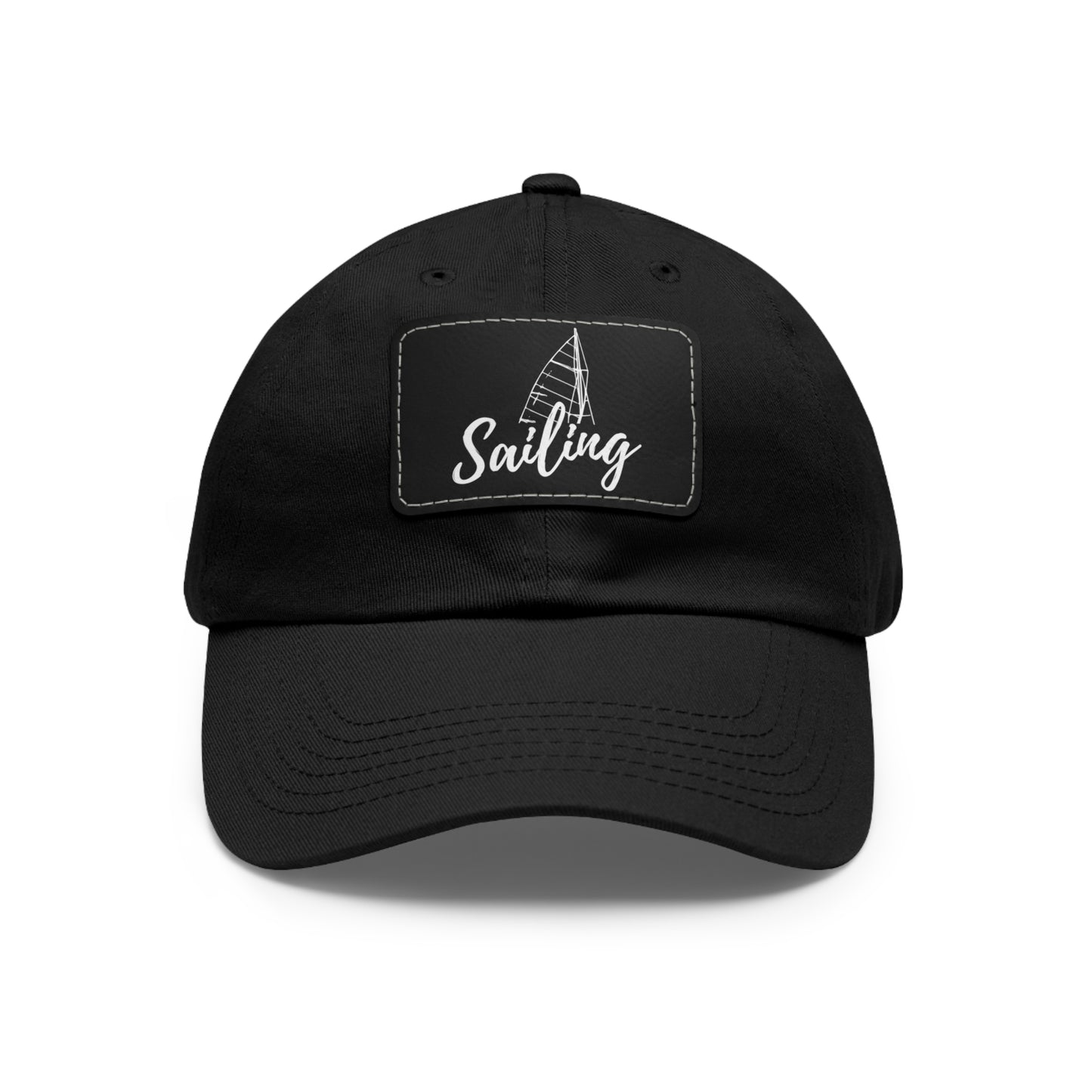 Sailing Dad Hat with Leather Patch (Rectangle)