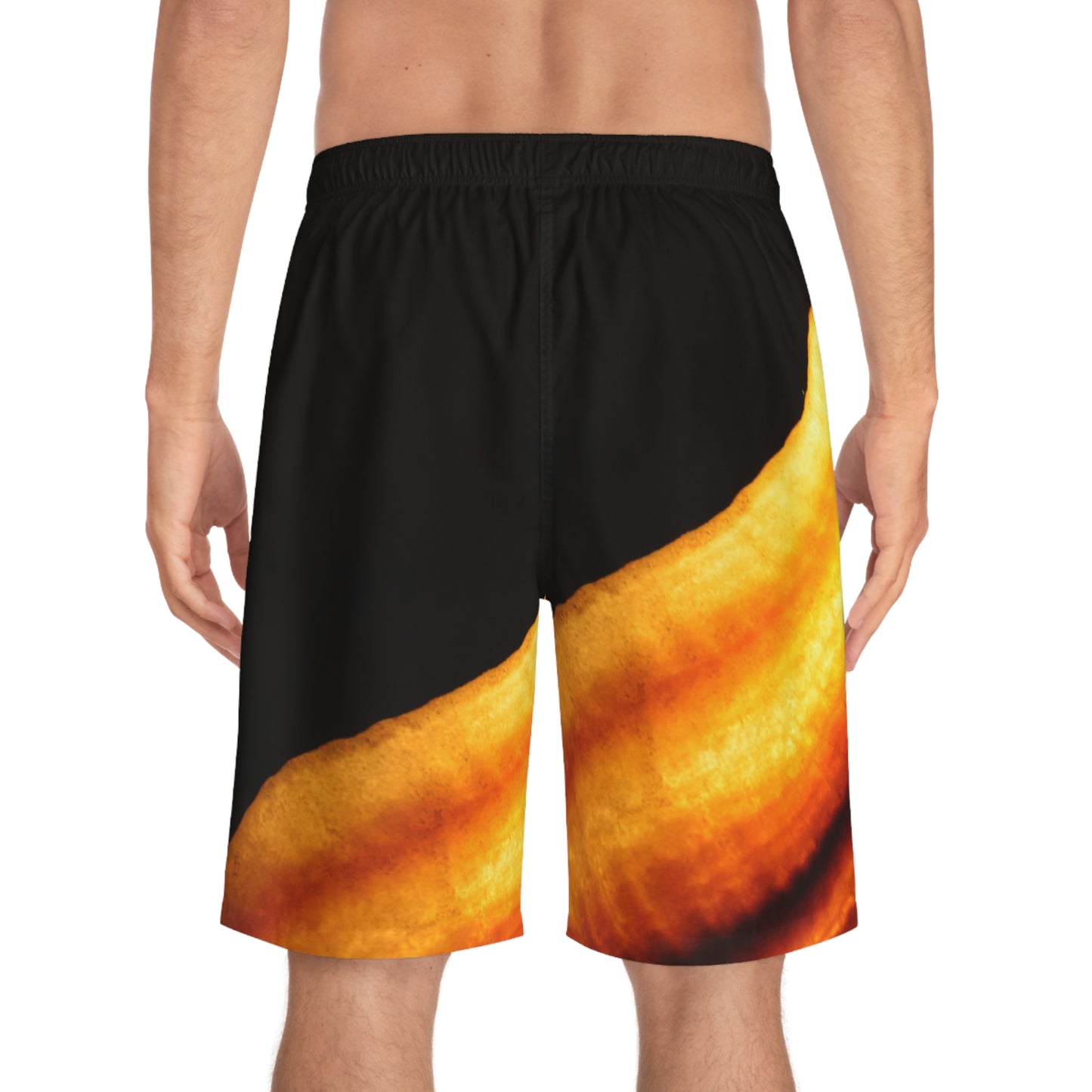 Exotic Print Men's Elastic Beach Shorts (AOP)