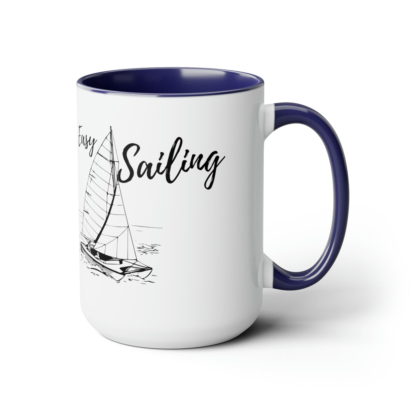 Sailing Two-Tone Coffee Mugs, 15oz