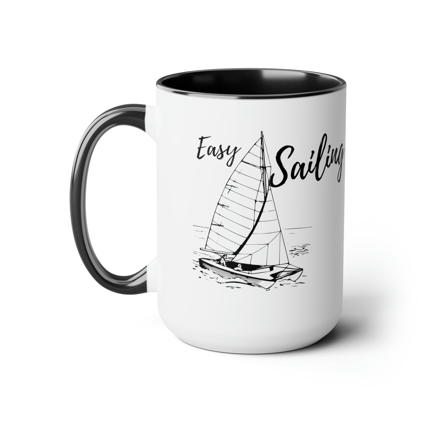 Sailing Two-Tone Coffee Mugs, 15oz