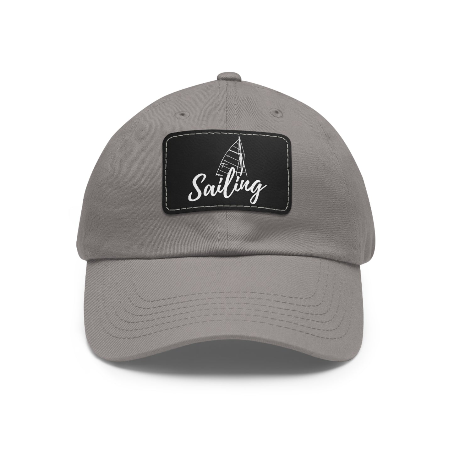 Sailing Dad Hat with Leather Patch (Rectangle)