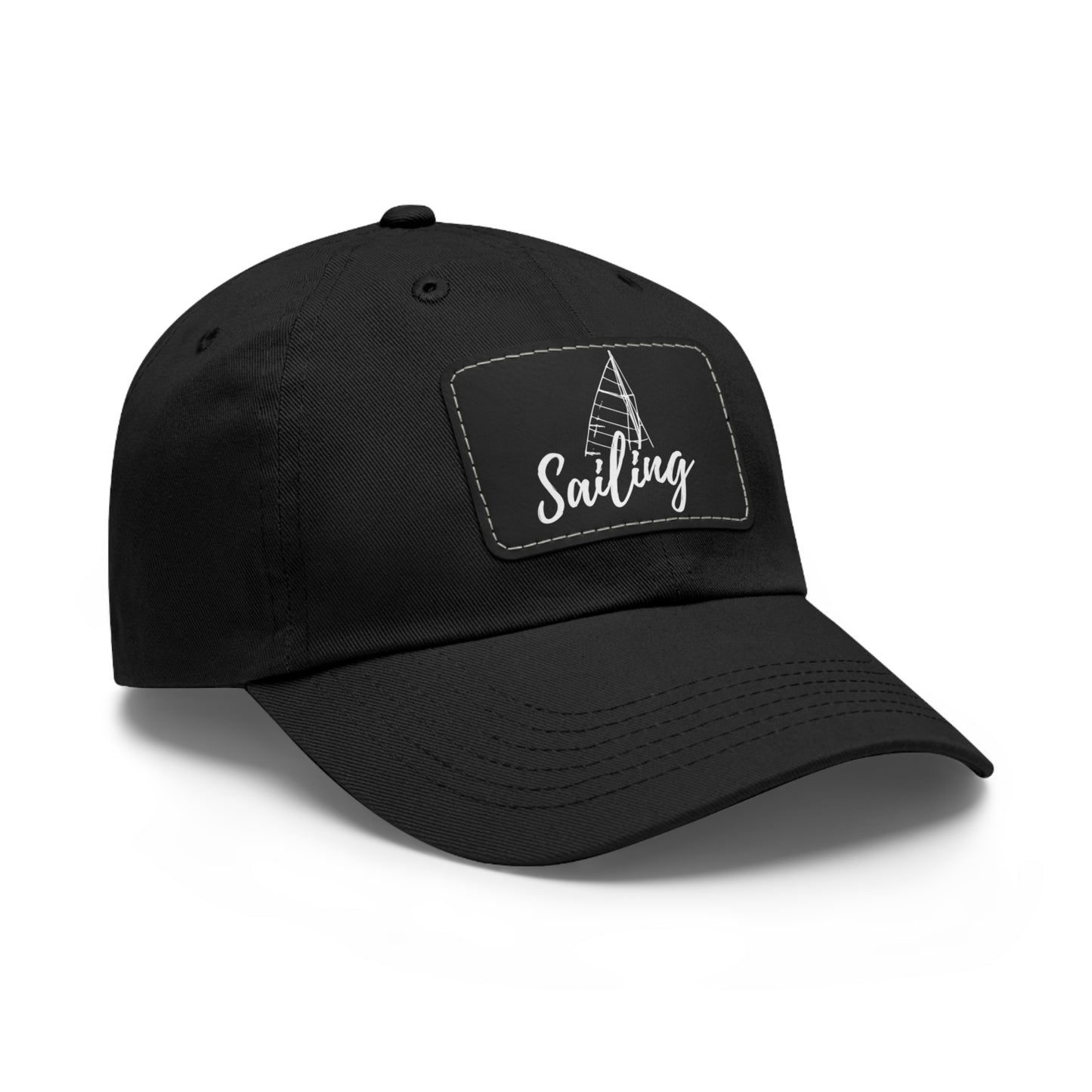 Sailing Dad Hat with Leather Patch (Rectangle)