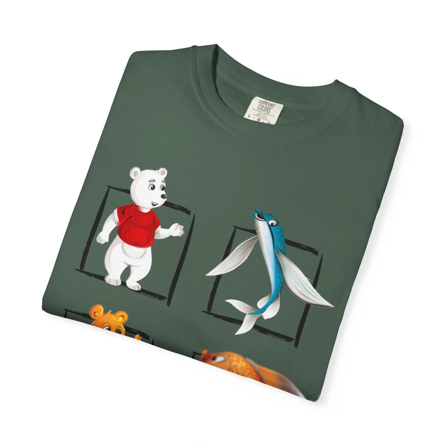Whimsical Cartoon T-Shirt, Fun Graphic Tee for Kids, Animal Lovers Apparel, Perfect Gift for Birthdays and Celebrations