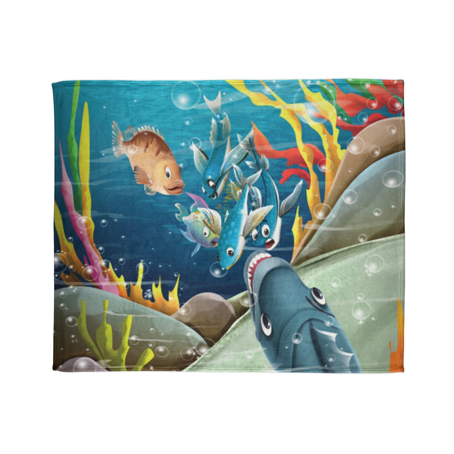 Finley the Flying Fish Soft Polyester Blanket