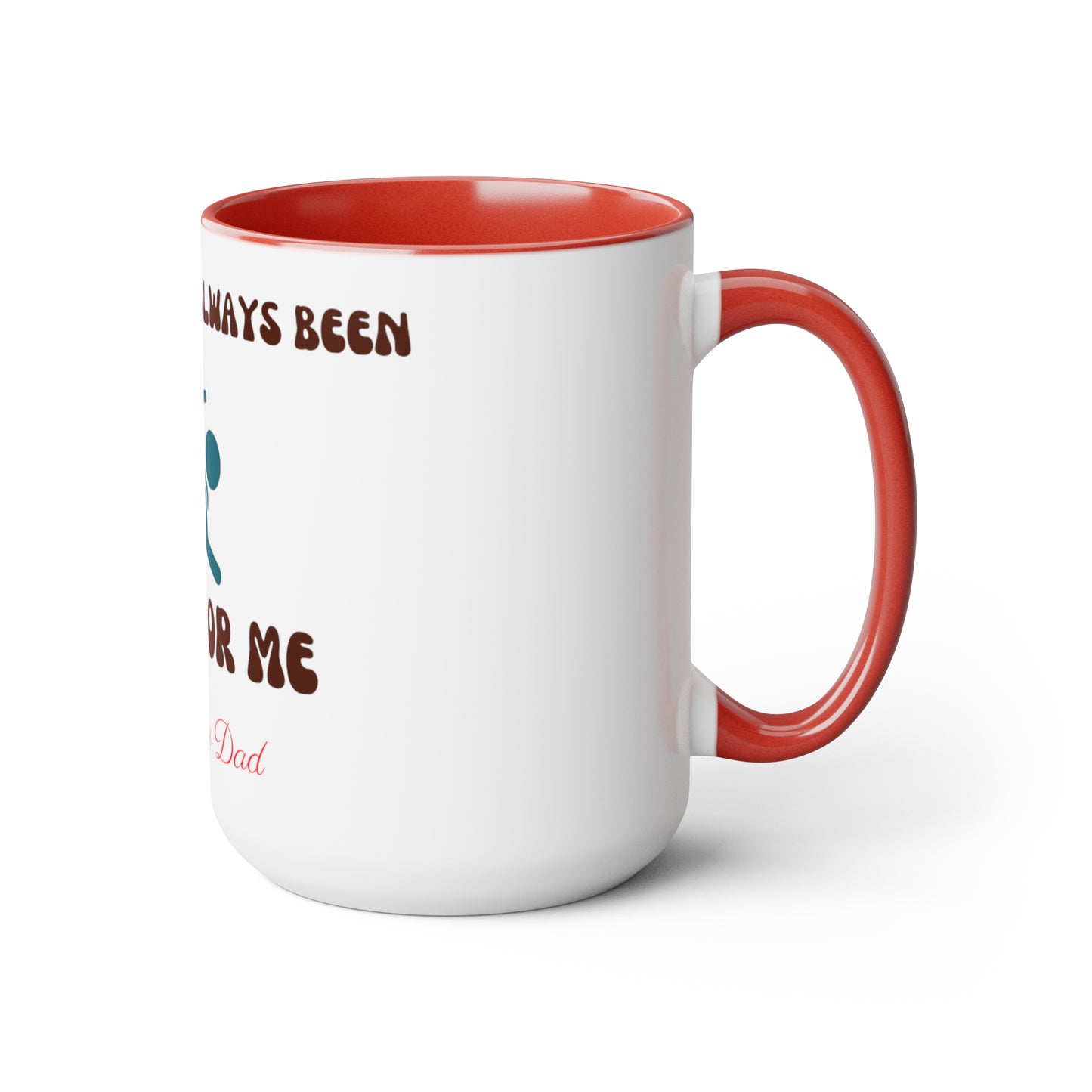 Exotic Print Fathers Day Two-Tone Coffee Mugs, 15oz