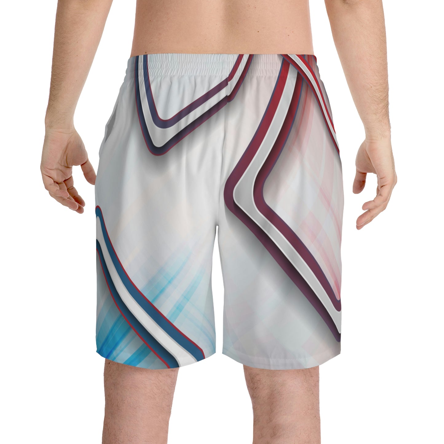 Exotic Print Men's Elastic Beach Shorts (AOP)