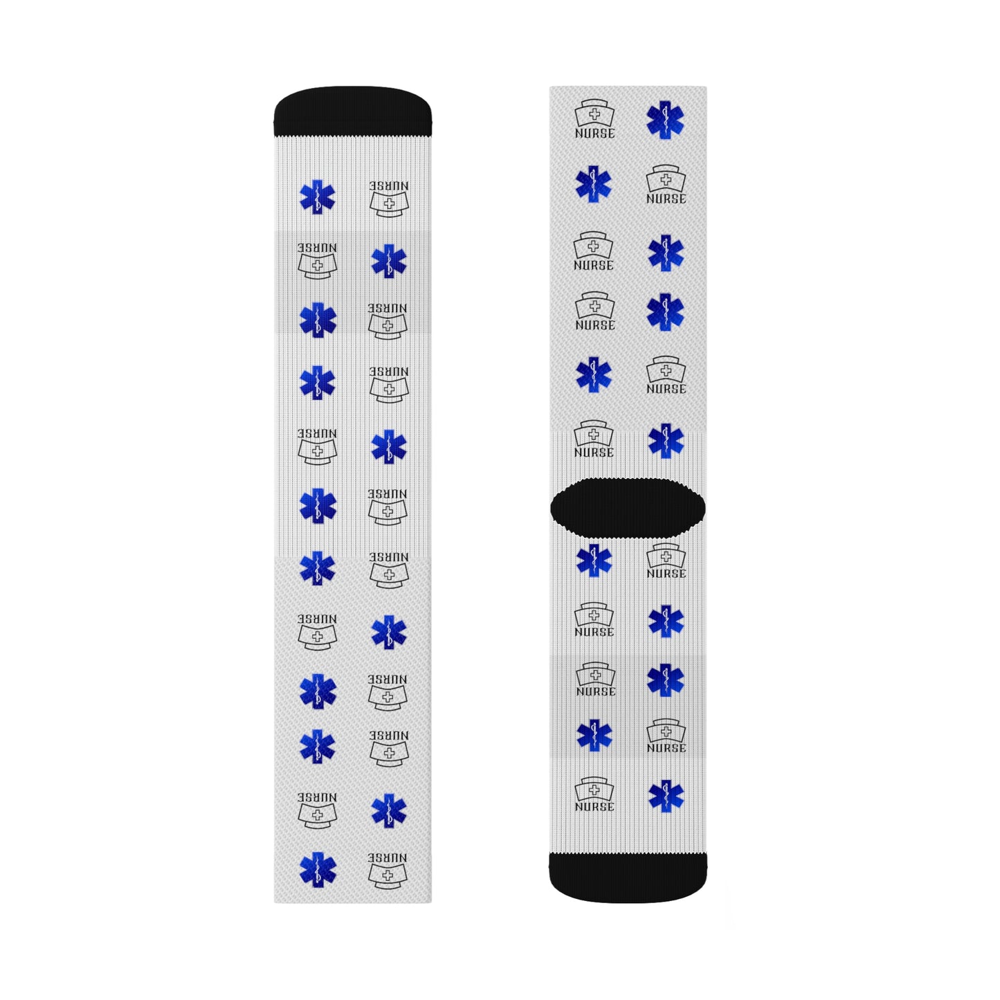 Medical, CVICU, EKG, Sublimation Socks