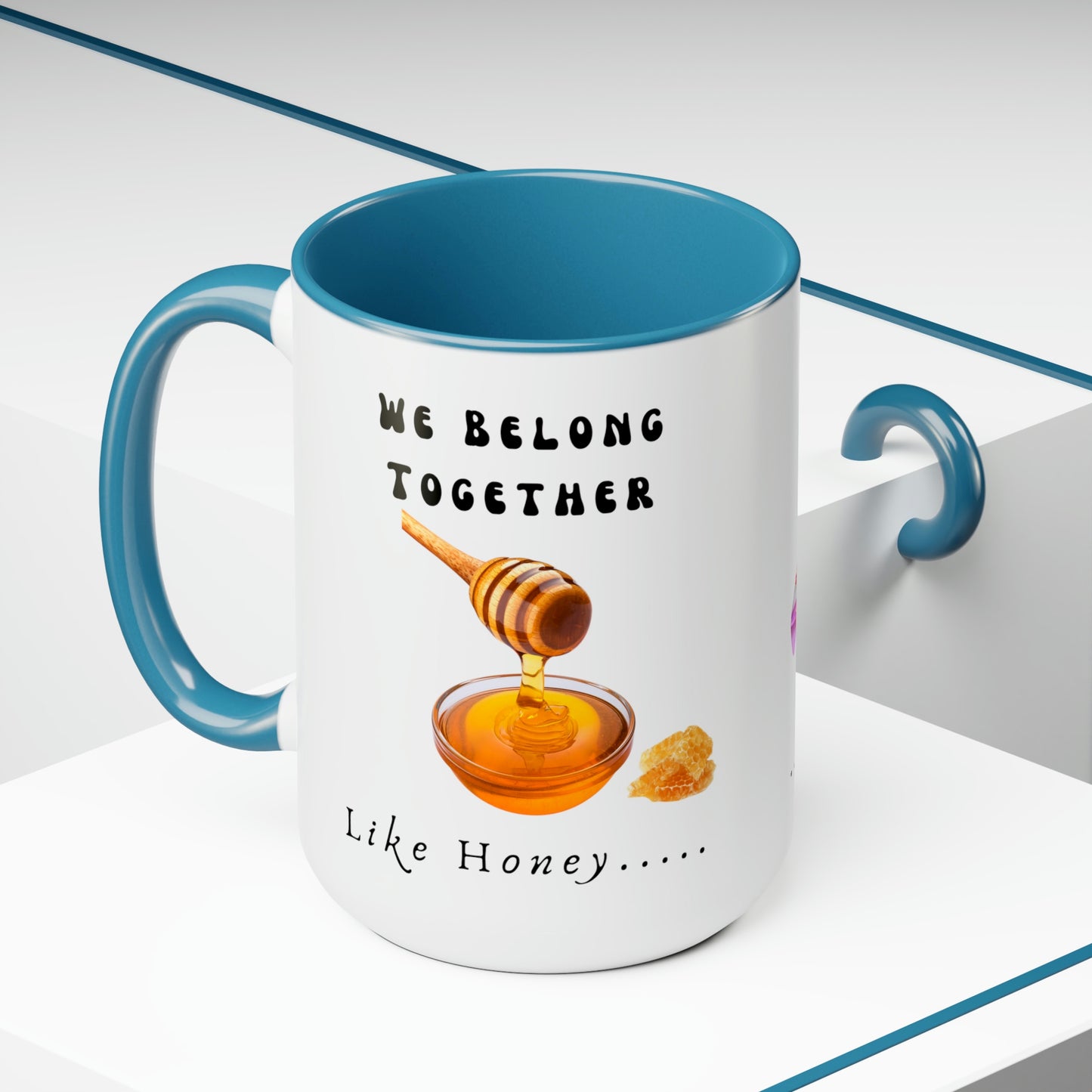 Stronger Together, Love, Two-Tone Coffee Mugs, 15oz