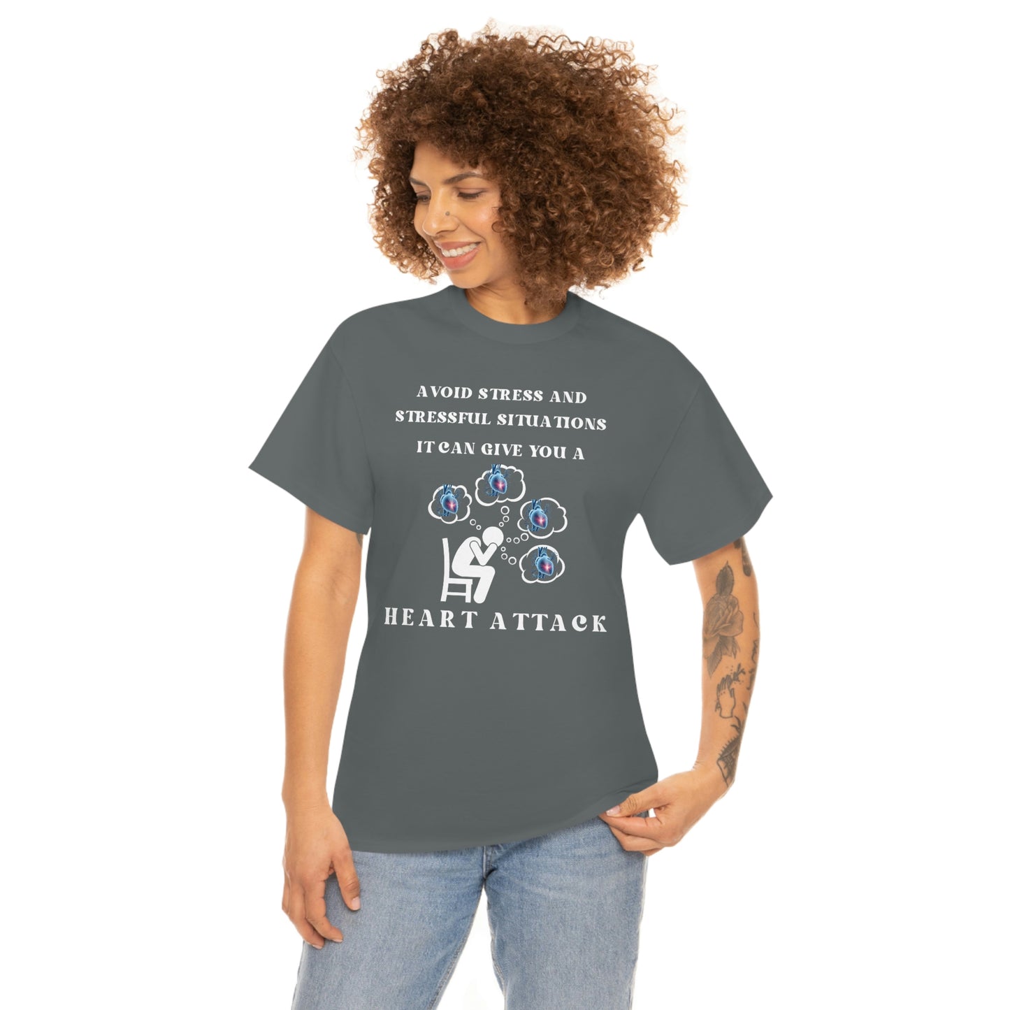 Avoid Stress Unisex Heavy Cotton Tee