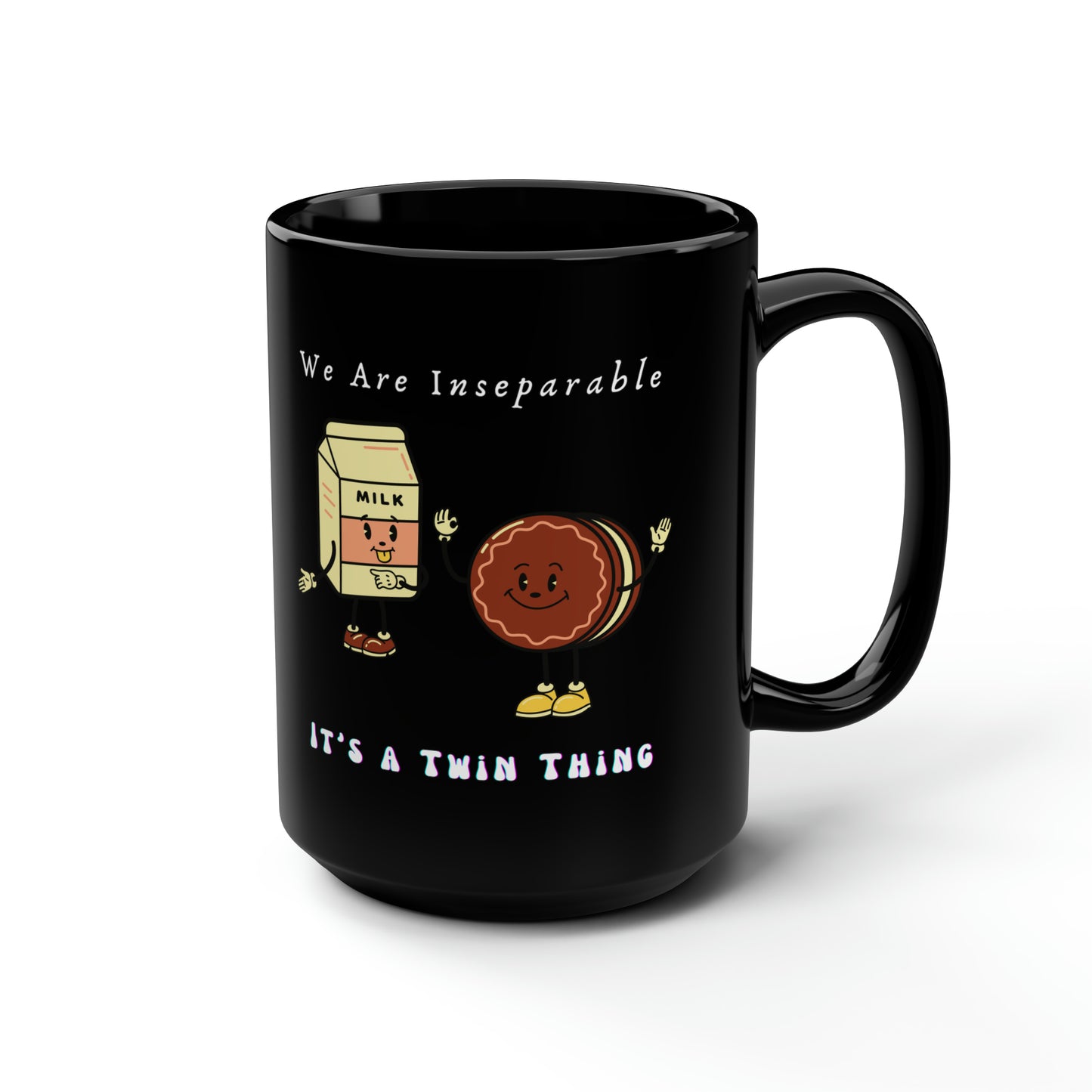 Twin Black Mug, 15oz