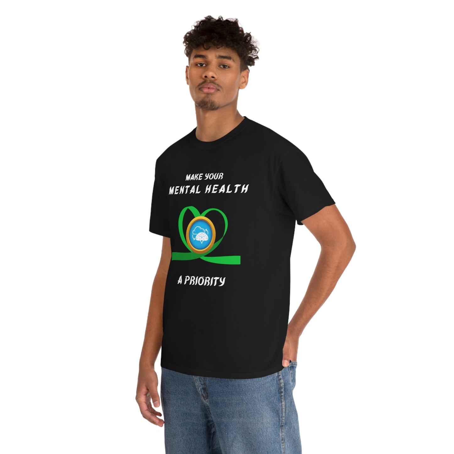 Mental Health A Priority Unisex Heavy Cotton Tee