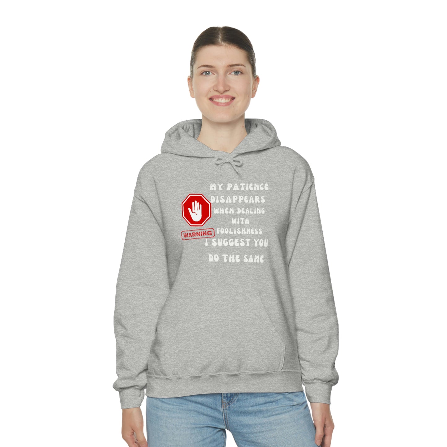 Warning, Unisex Heavy Blend™ Hooded Sweatshirt