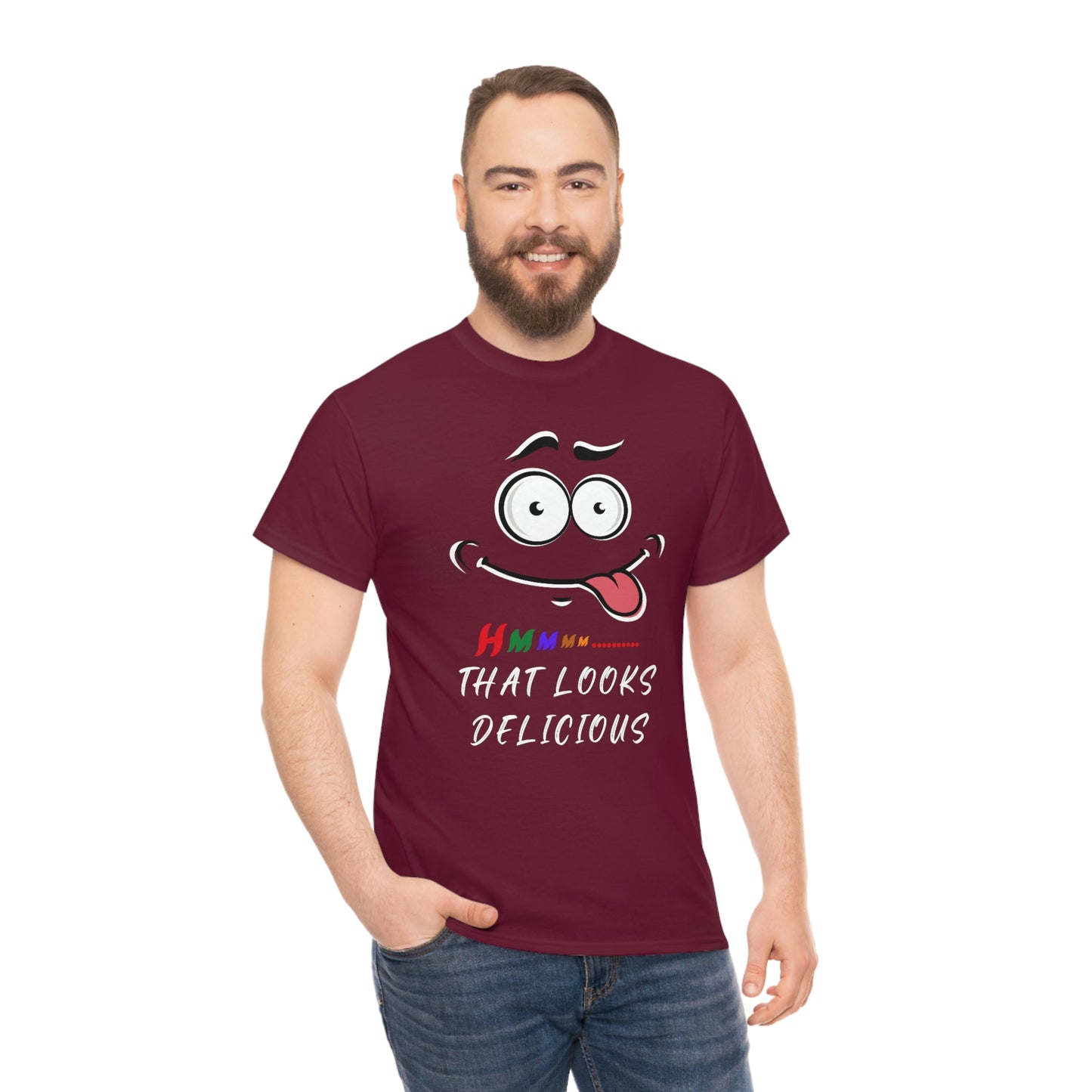 Hmmm, Funny, Unisex Heavy Cotton Tee