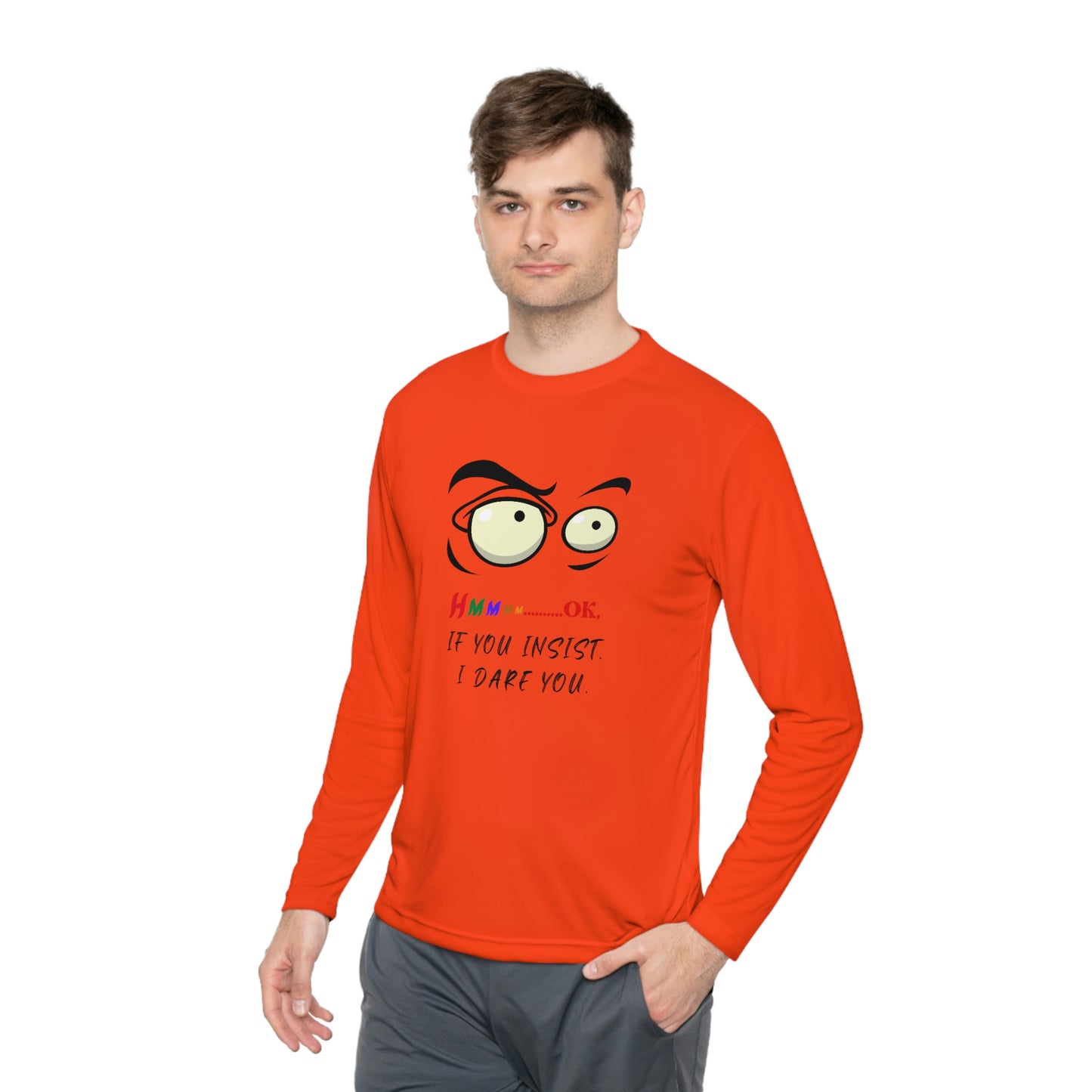 Hmmm, Unisex Lightweight Long Sleeve Tee