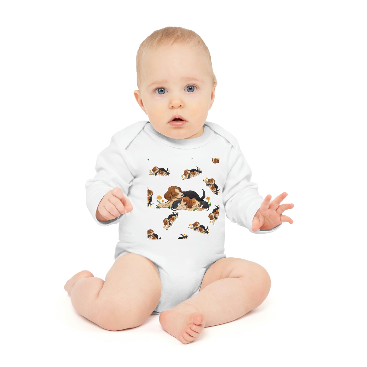 Baby Talk, Baby Long-Sleeve Organic Bodysuit