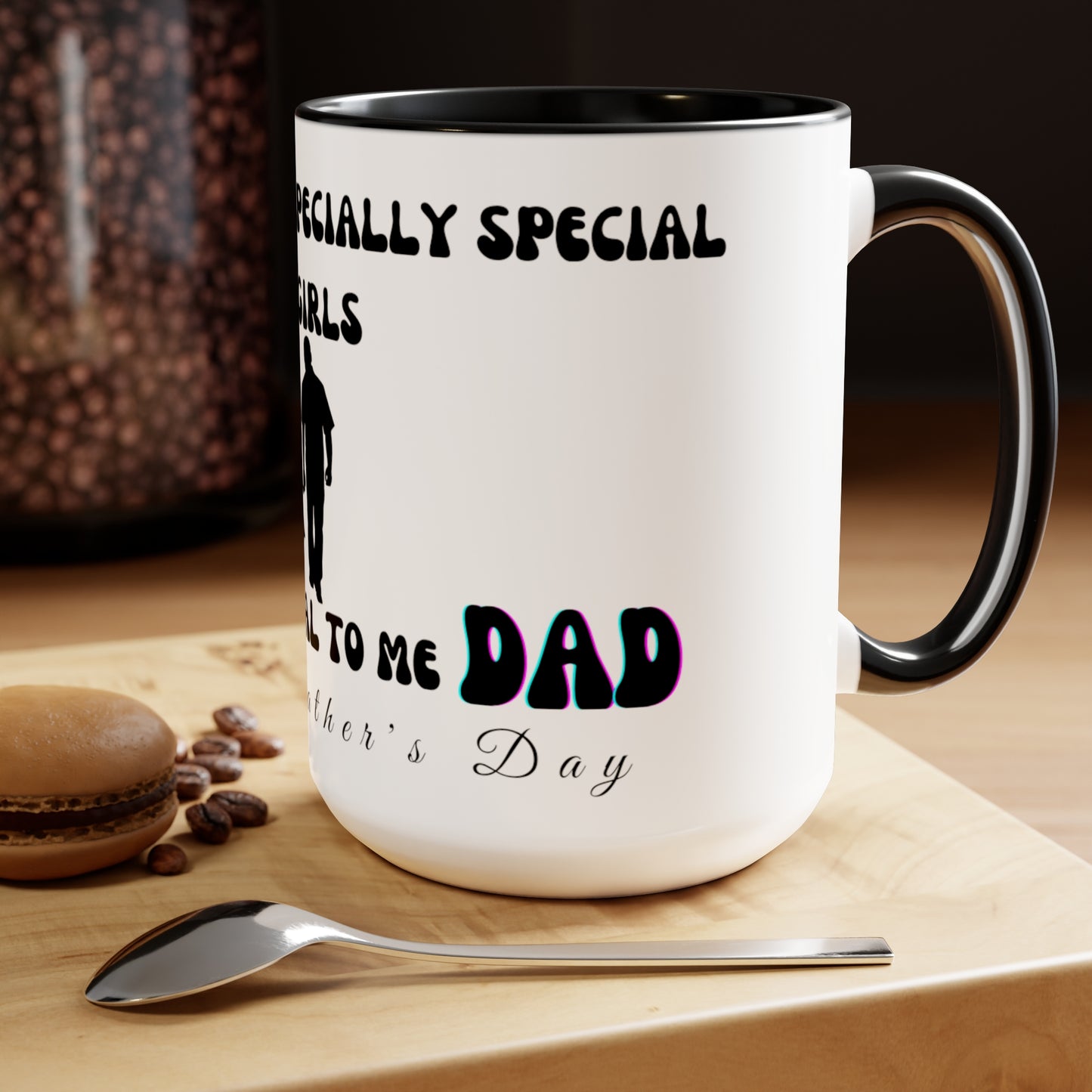 Exotic Print Father's Day Two-Tone Coffee Mugs, 15oz