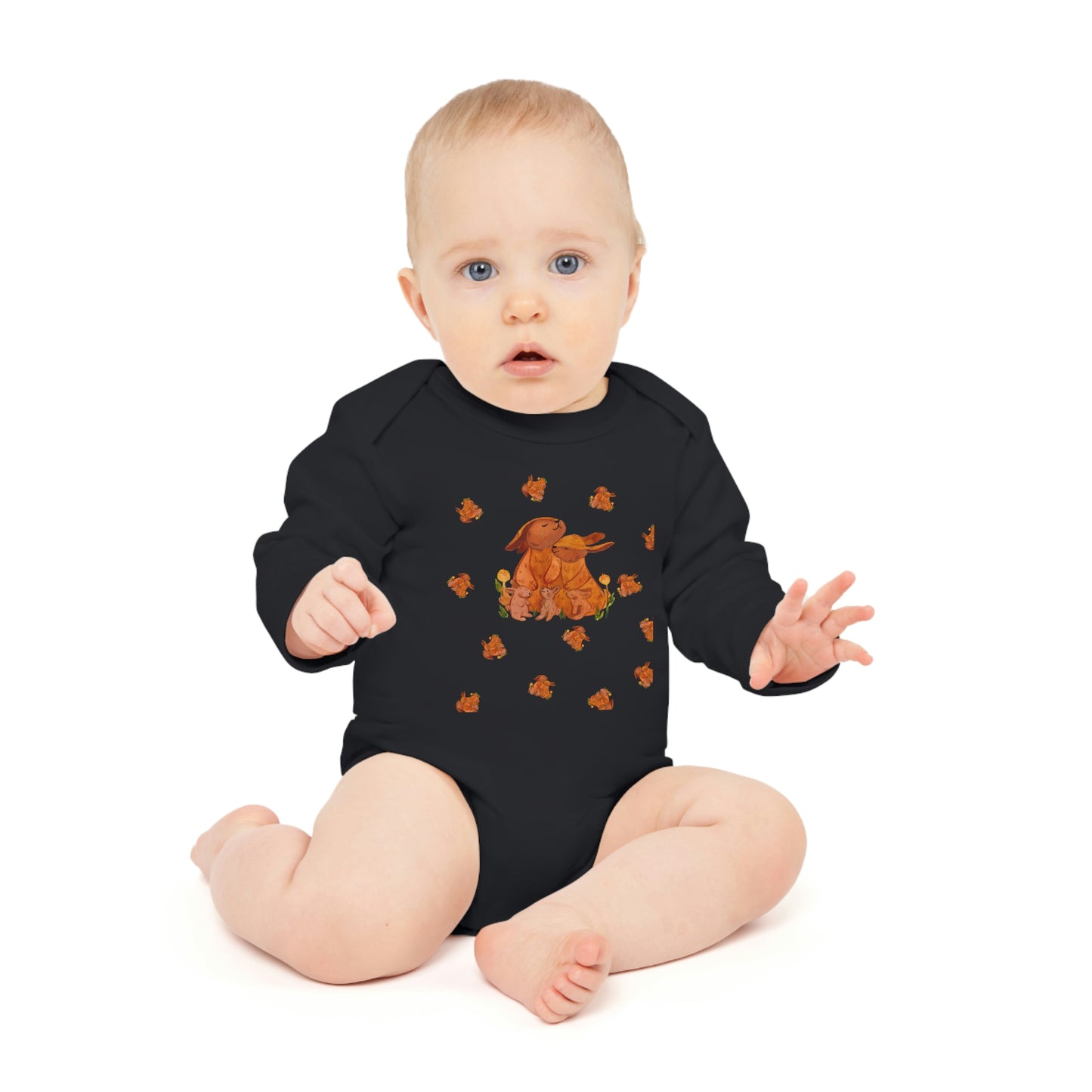 Baby Talk, Baby Long-Sleeve Organic Bodysuit