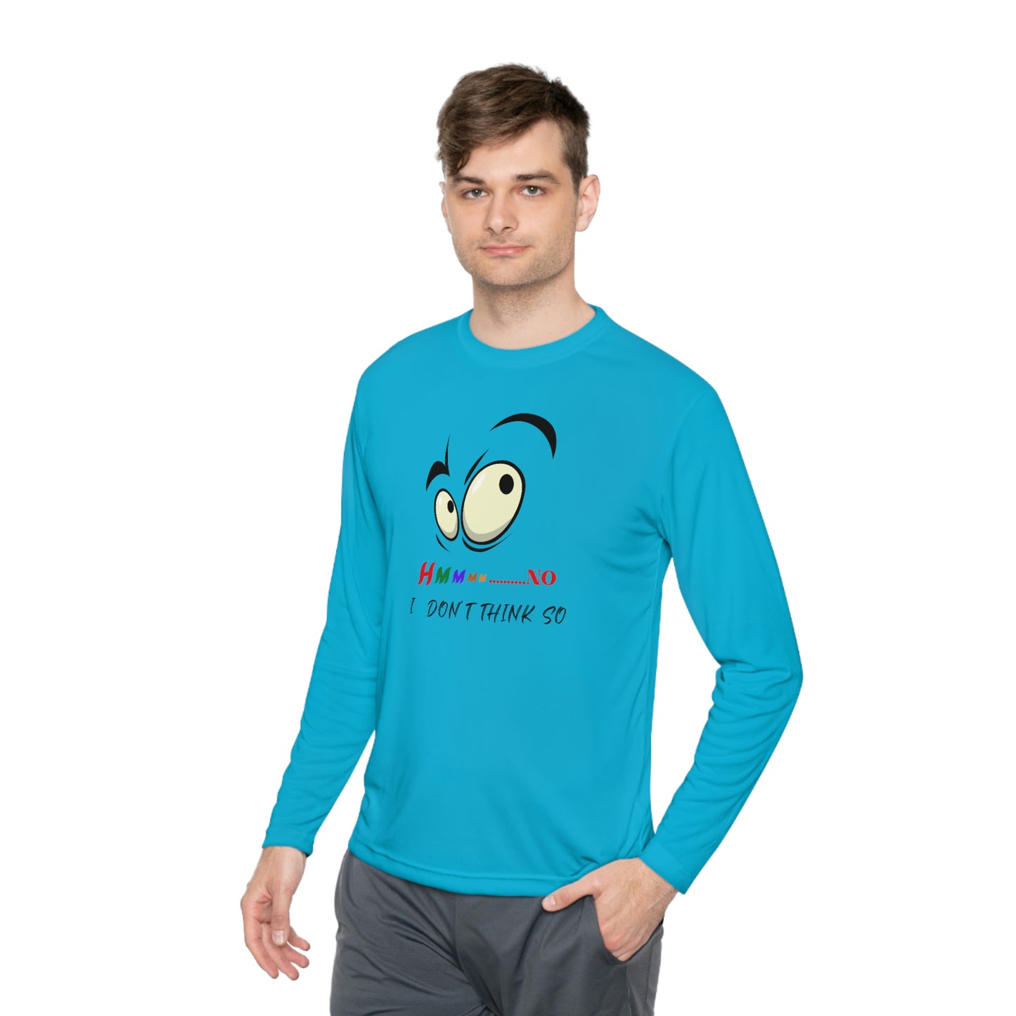 Hmmm, Unisex Lightweight Long Sleeve Tee