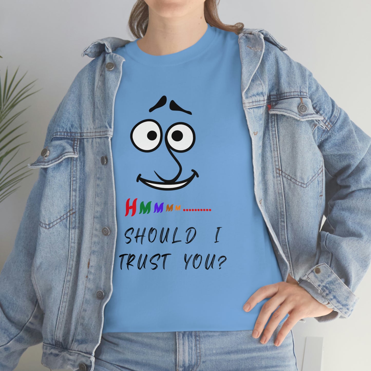 Hmmm, Funny, Unisex Heavy Cotton Tee