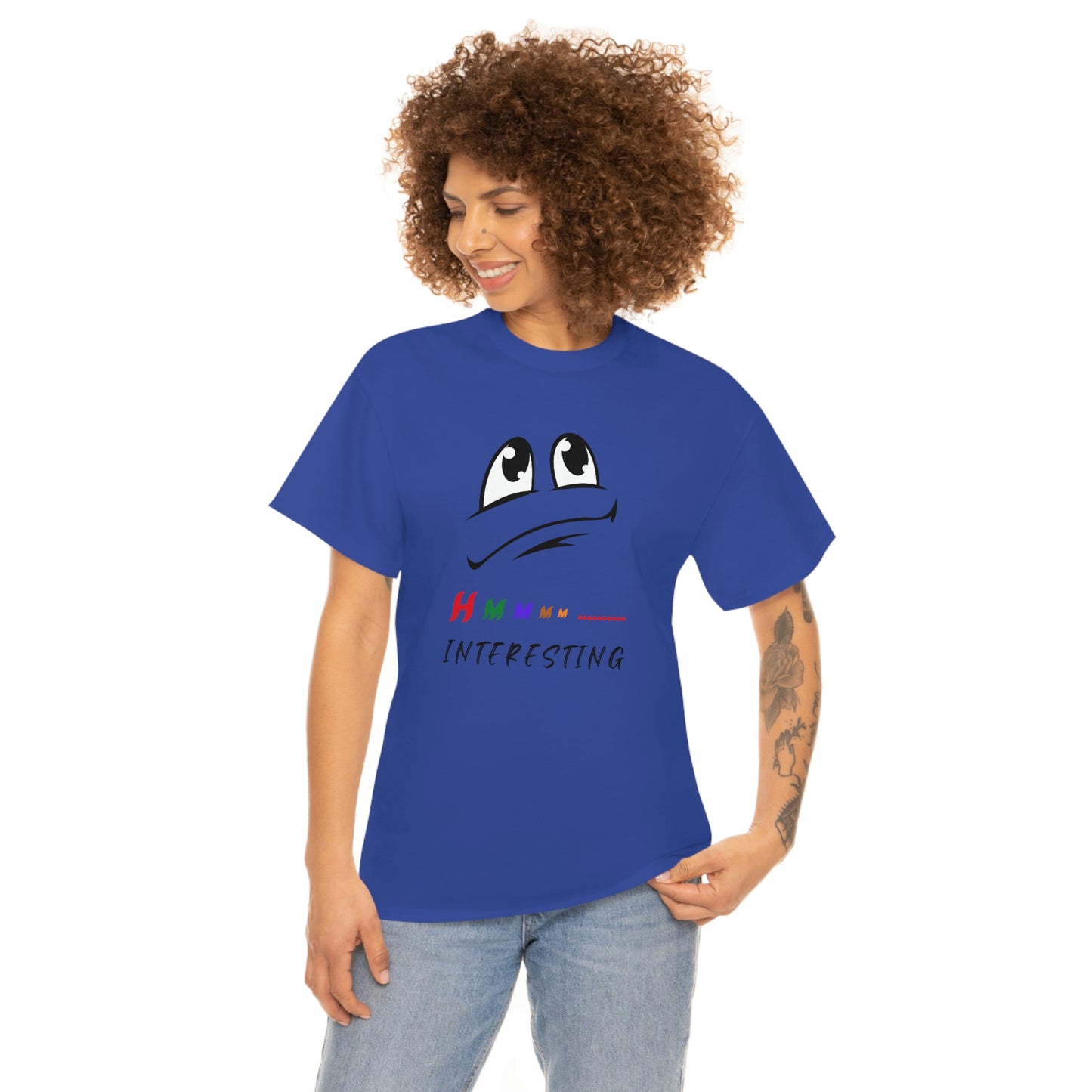 Hmmm, Interesting Unisex Heavy Cotton Tee